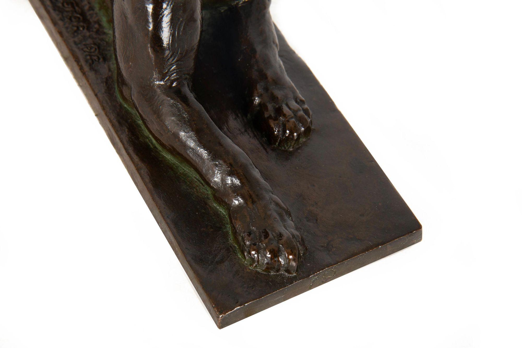Seltene amerikanische Bronzeskulptur Princeton-Tiger von Alexander Phimister Proctor im Angebot 11