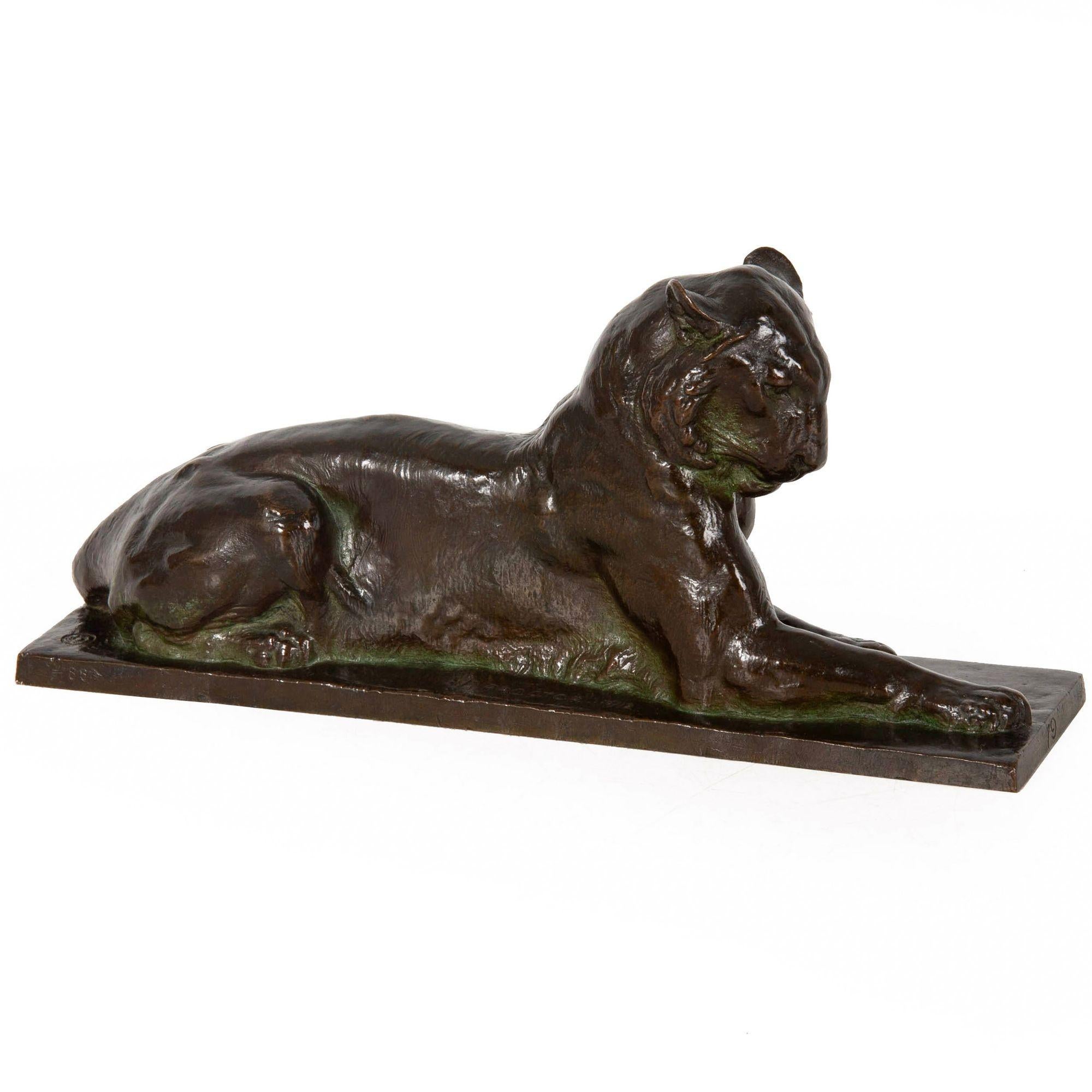 Seltene amerikanische Bronzeskulptur Princeton-Tiger von Alexander Phimister Proctor im Angebot 15