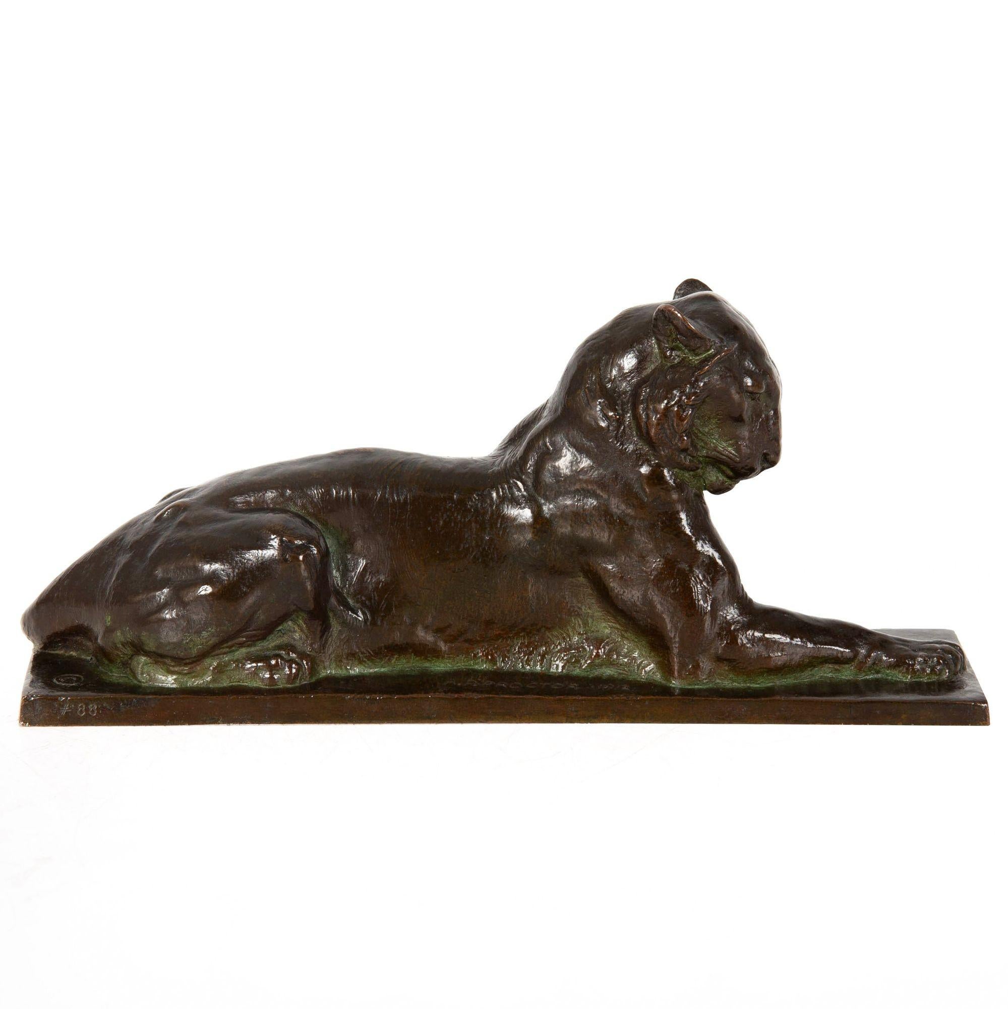 Seltene amerikanische Bronzeskulptur Princeton-Tiger von Alexander Phimister Proctor im Zustand „Gut“ im Angebot in Shippensburg, PA