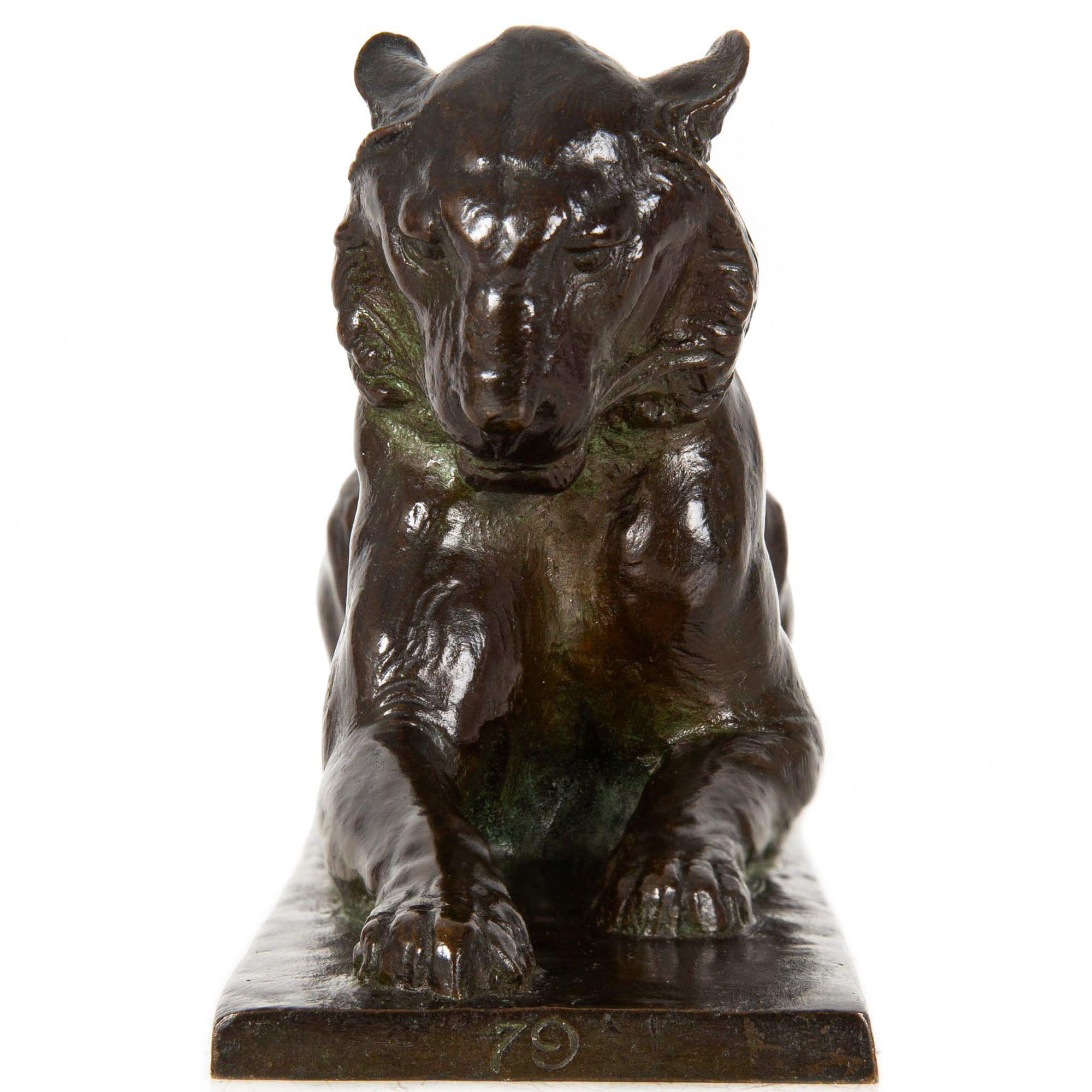 Seltene amerikanische Bronzeskulptur Princeton-Tiger von Alexander Phimister Proctor im Angebot 1