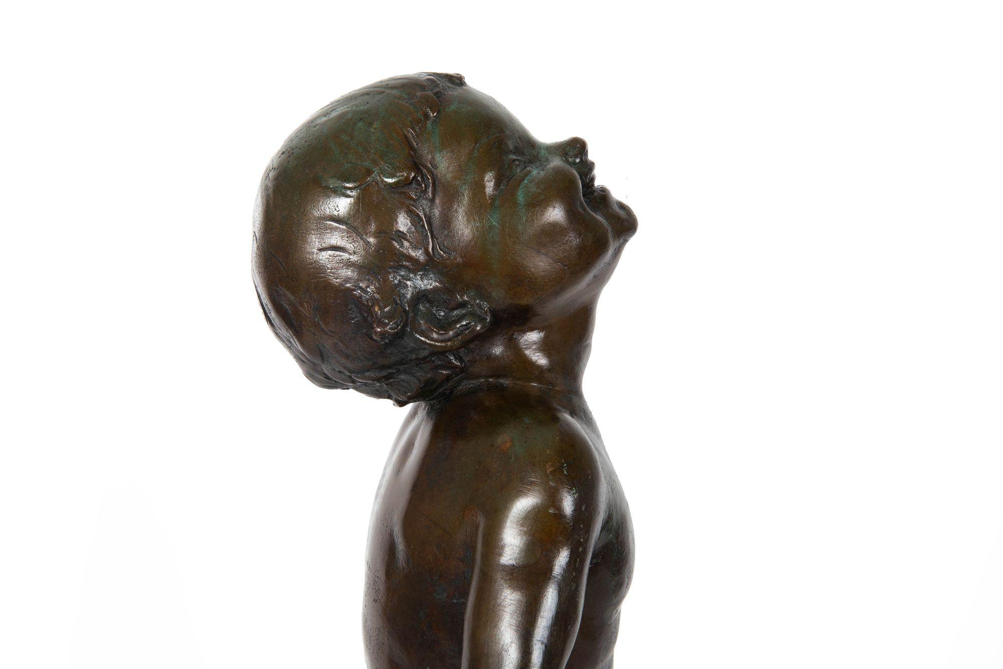 Rare American Bronze Sculpture “Turtle Baby” (1919) by Edith B. Parsons, Gorham 12