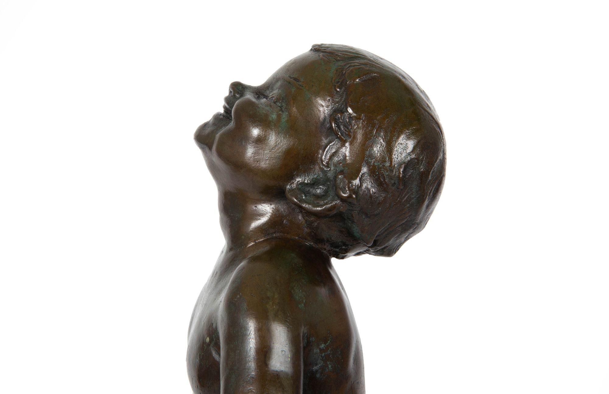 Rare American Bronze Sculpture “Turtle Baby” (1919) by Edith B. Parsons, Gorham 13