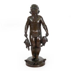 Rara escultura americana de bronce "Bebé tortuga" (1919) de Edith B. Parsons, Gorham