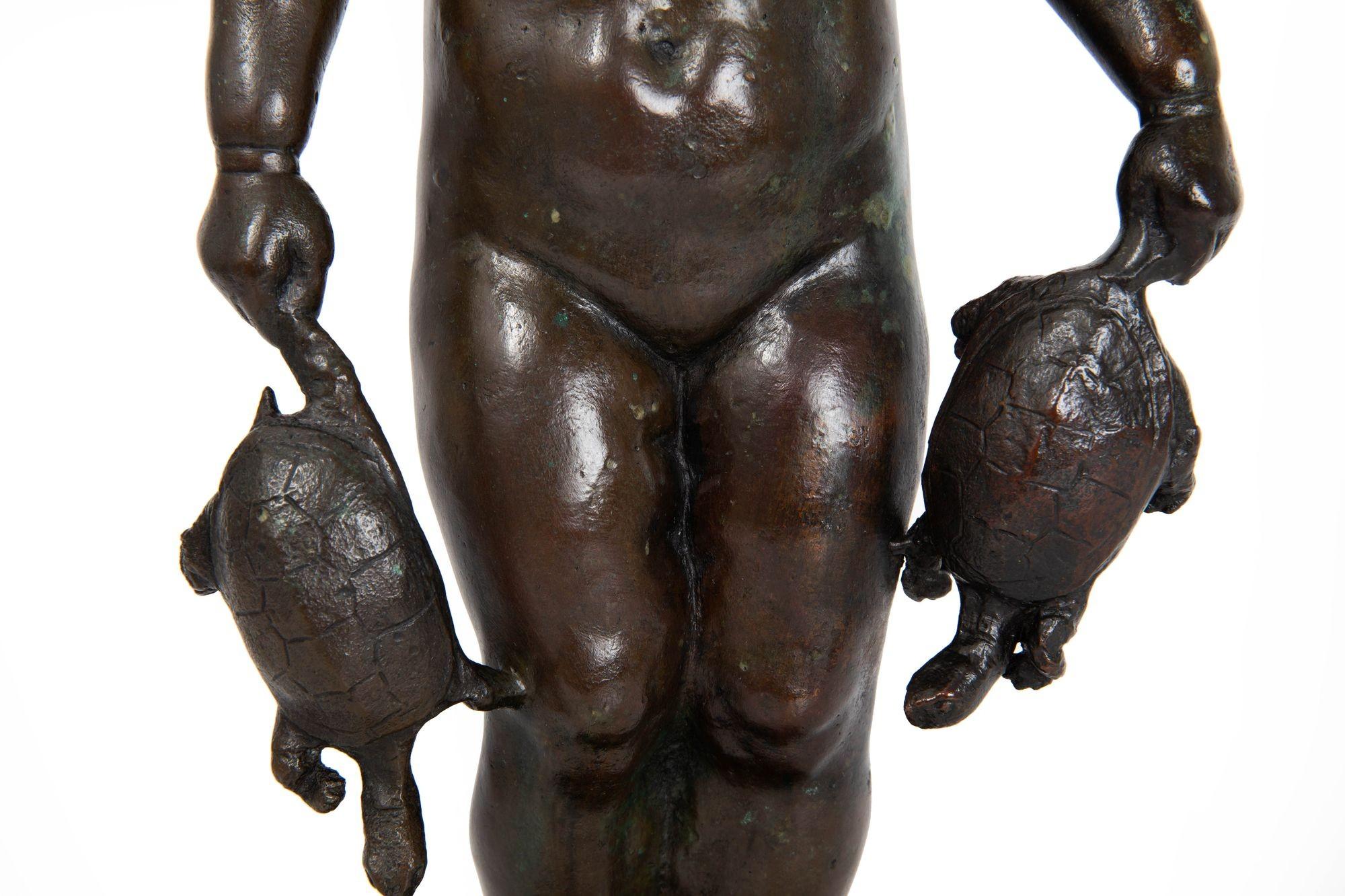 Rare American Bronze Sculpture “Turtle Baby” (1919) by Edith B. Parsons, Gorham 3