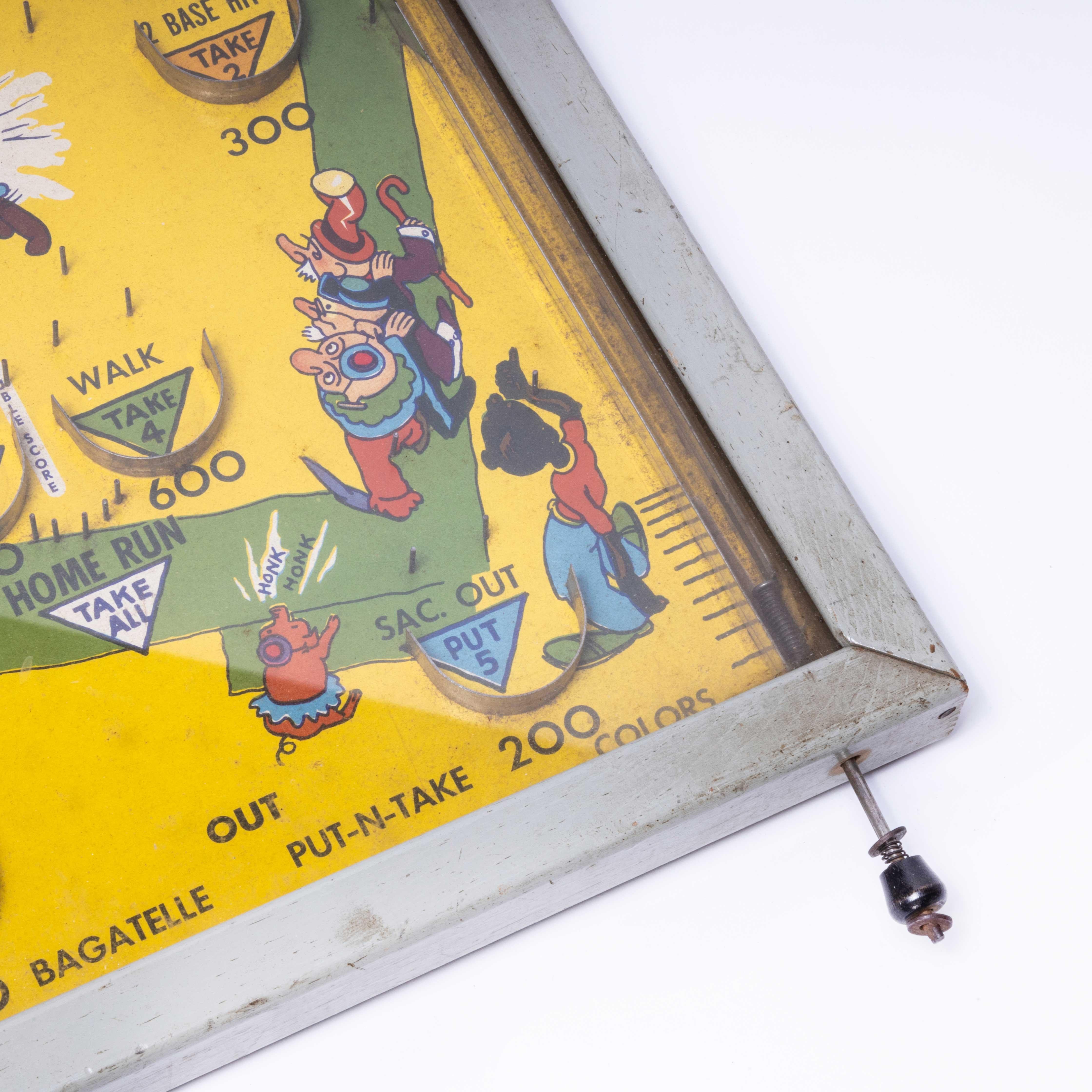 Rare American Mid Century Push Mud Jr Pinball Game - Bagatelle In Good Condition For Sale In Hook, Hampshire