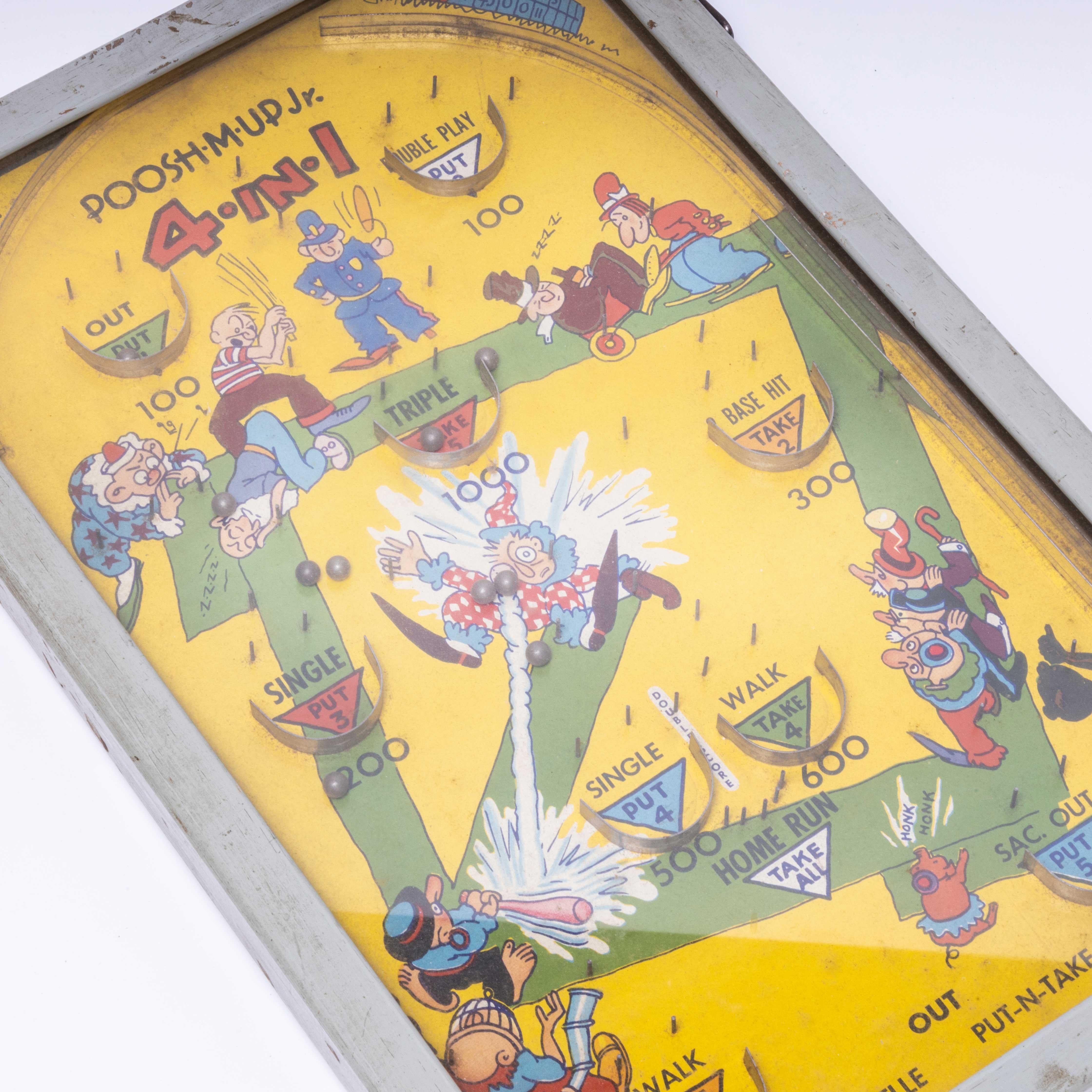 Mid-20th Century Rare American Mid Century Push Mud Jr Pinball Game - Bagatelle For Sale