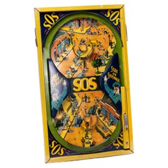 Antique Rare American Mid-Century SOS Pinball Game, Bagatelle