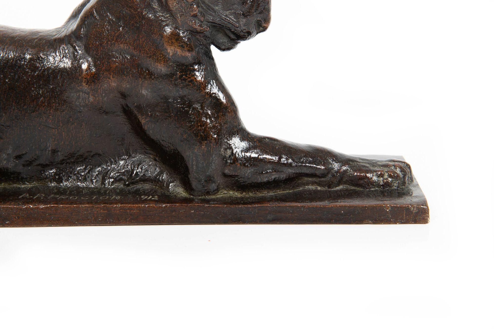 Rare American Sculpture of “Princeton Tiger” by Alexander Phimister Proctor For Sale 7