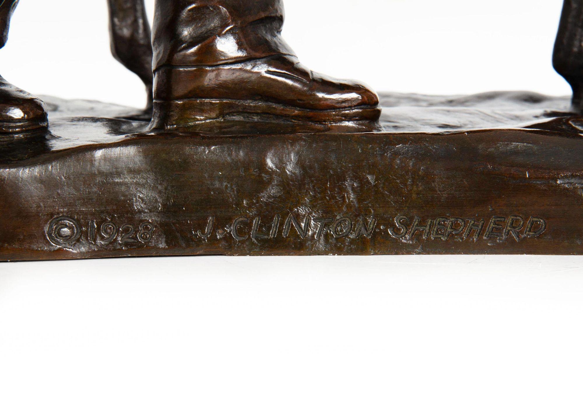 Rara scultura western americana 