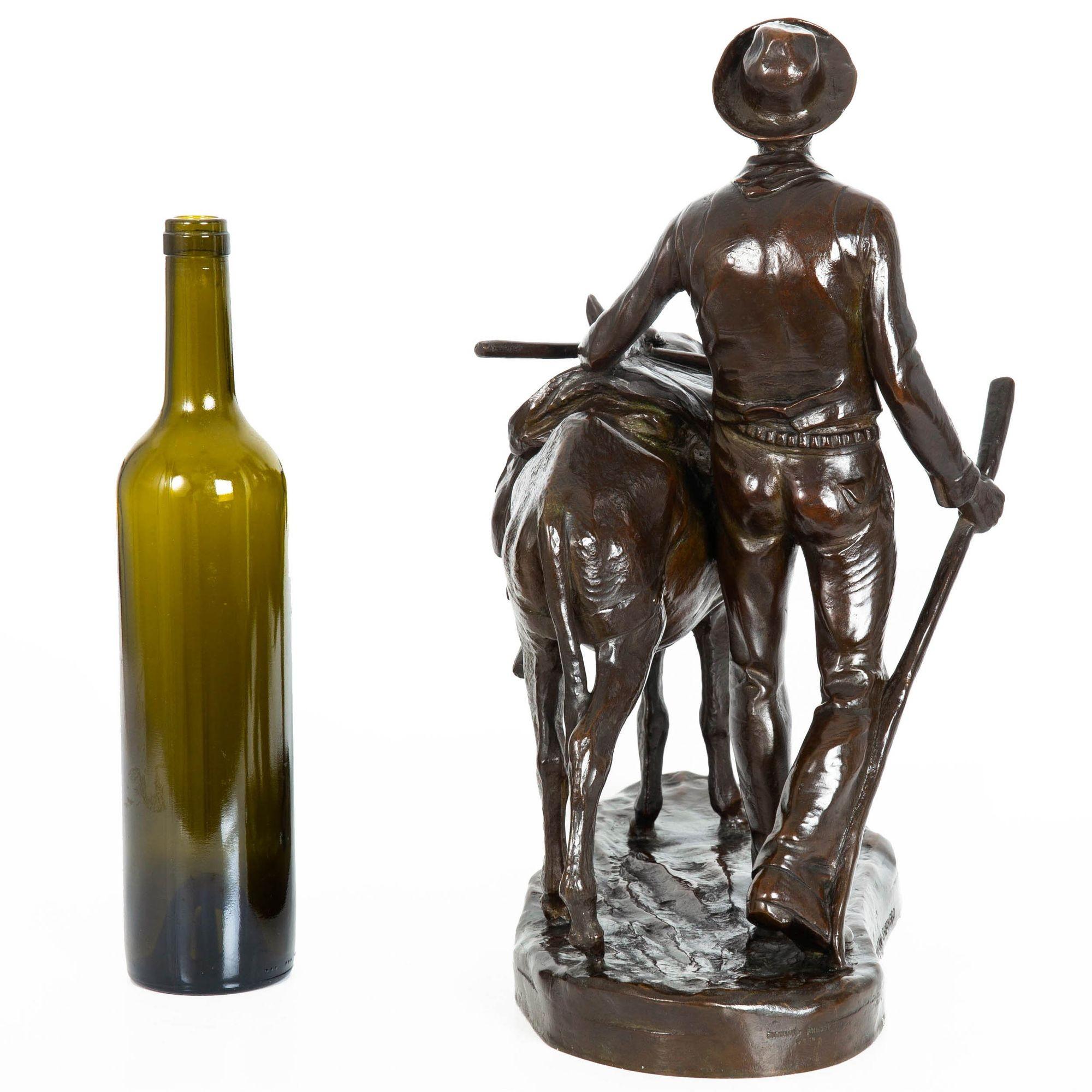 XX secolo Rara scultura western americana 