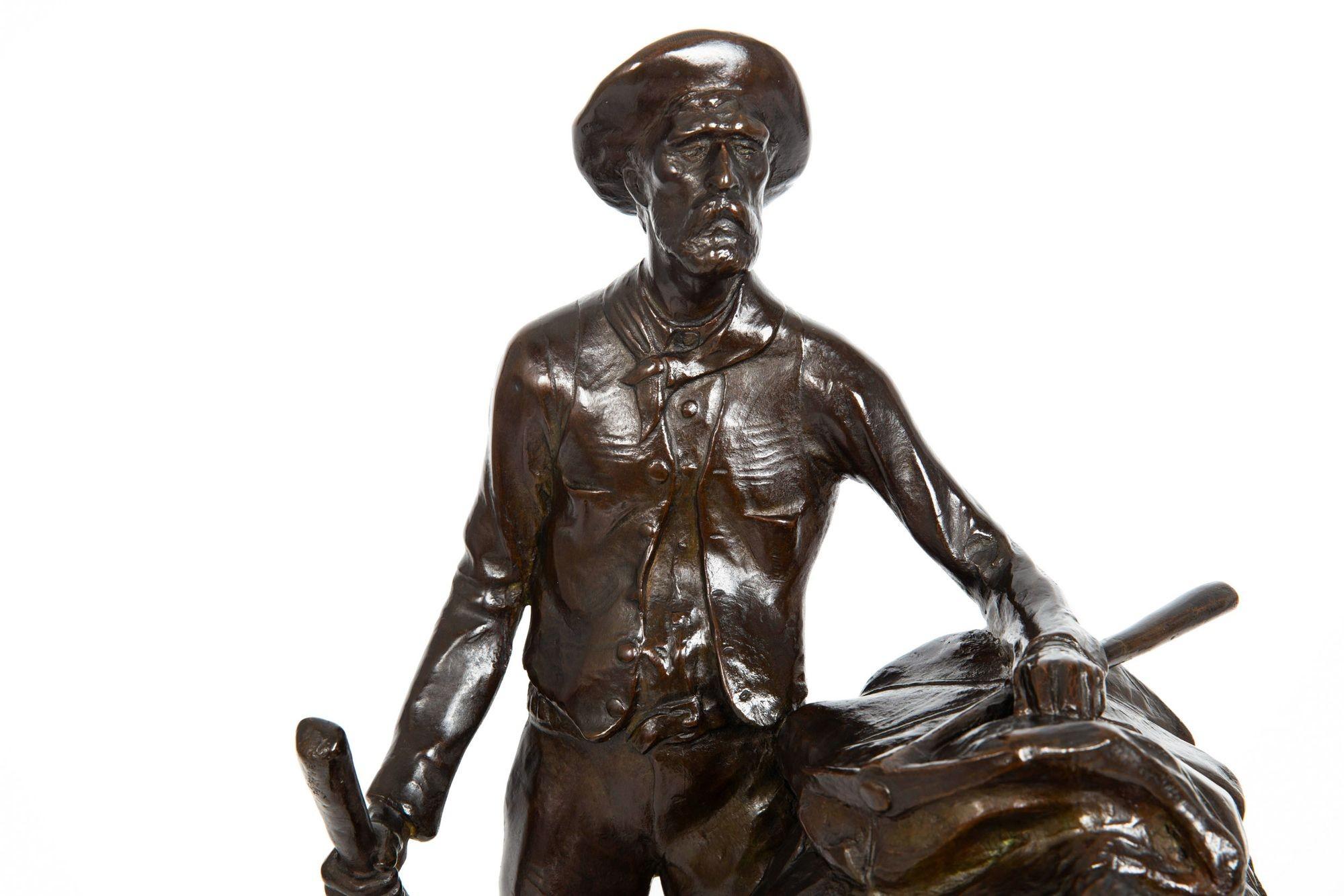 Bronzo Rara scultura western americana 