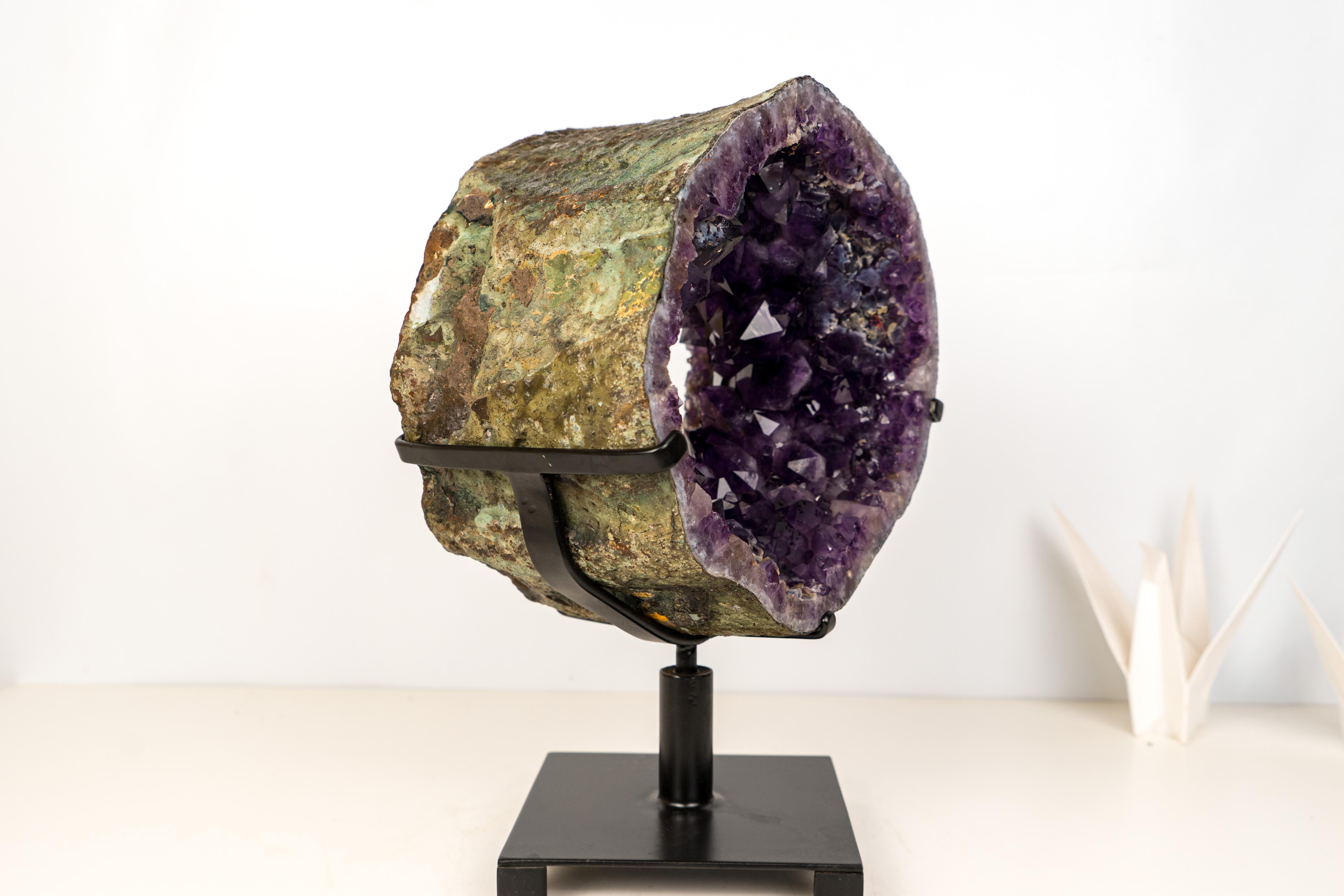 Rare Amethyst Geode Portal with AAA Crown Druzy Formation Neuf - En vente à Ametista Do Sul, BR