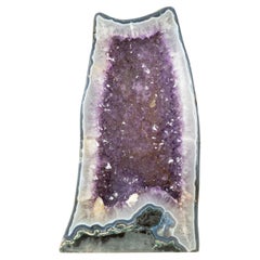 Rare Amethyst Geode with Lavender Amethyst and Landscaped Polished Back