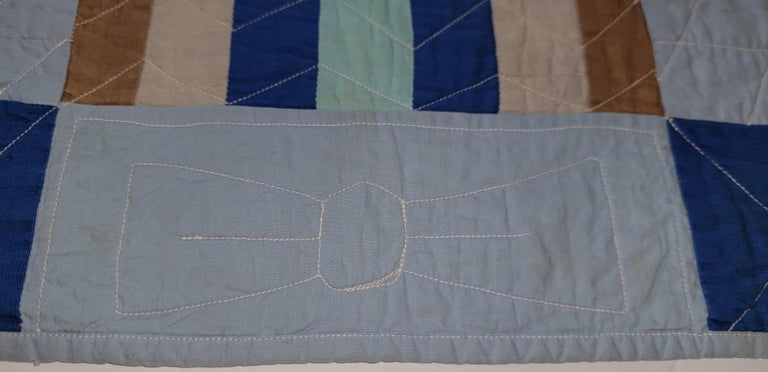 American Rare Amish Bars Doll Quilt For Sale