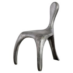 Vintage Rare Amorphous cast aluminium sculptural chair by Finn Stone