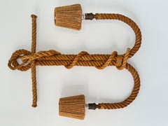 Raros apliques de cuerda " Ancla " de Adrien Audoux y Frida Minnet, Francia, años 50