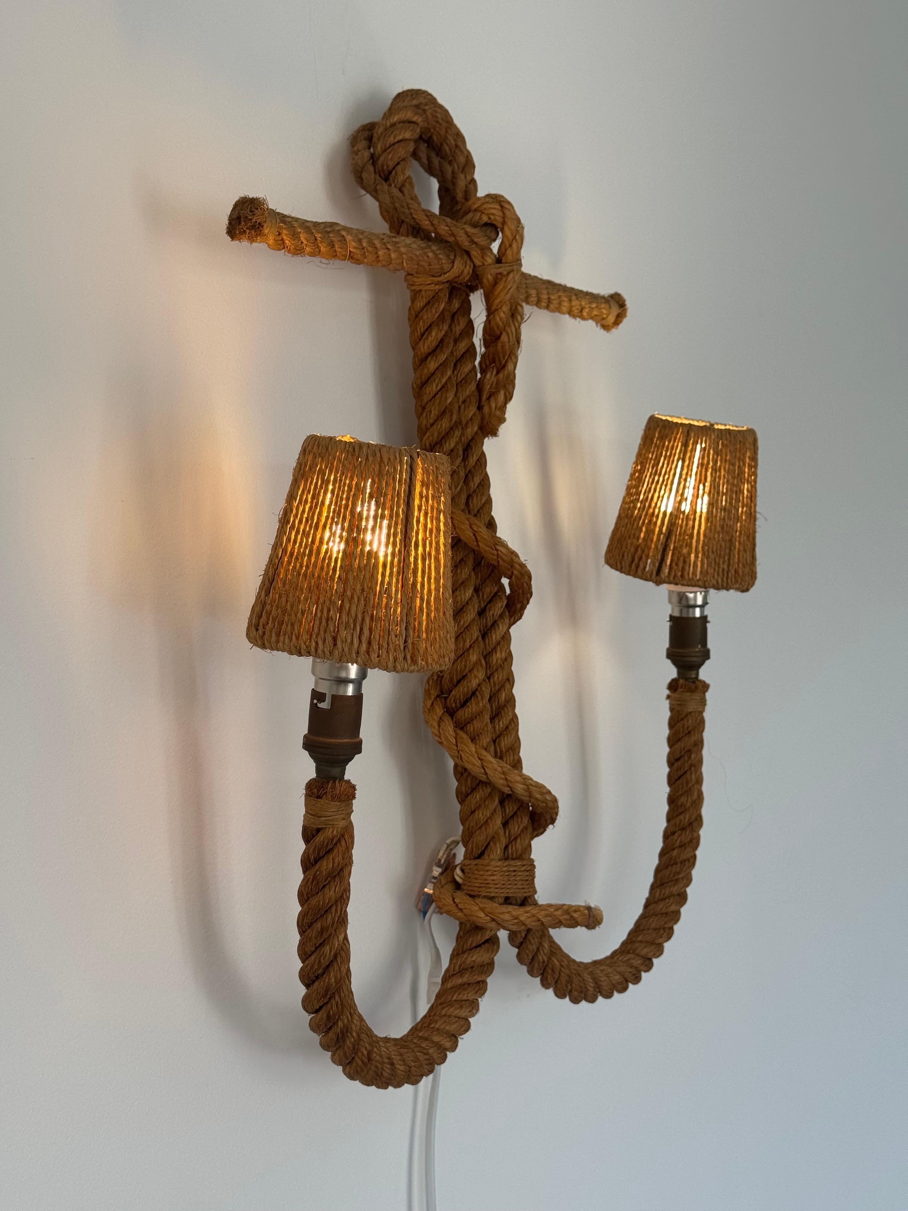 Rare lampade da parete in corda 