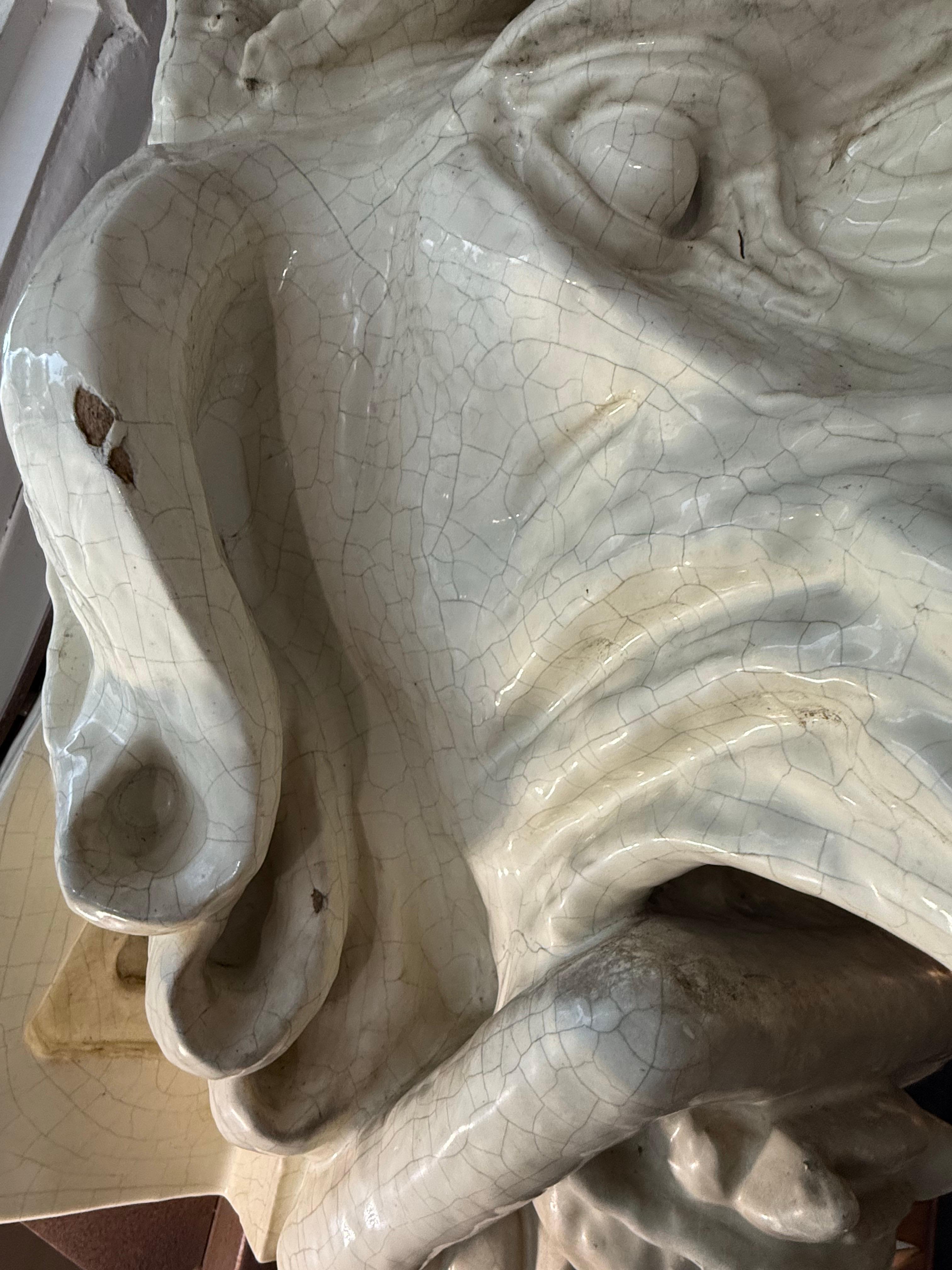 19th Century Rare Ancienne Architectural Lion Head, c.1885 For Sale