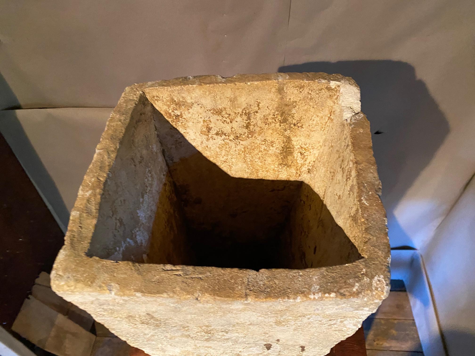 Rare Ancient Greek Limestone Lidded Vessel For Sale 4