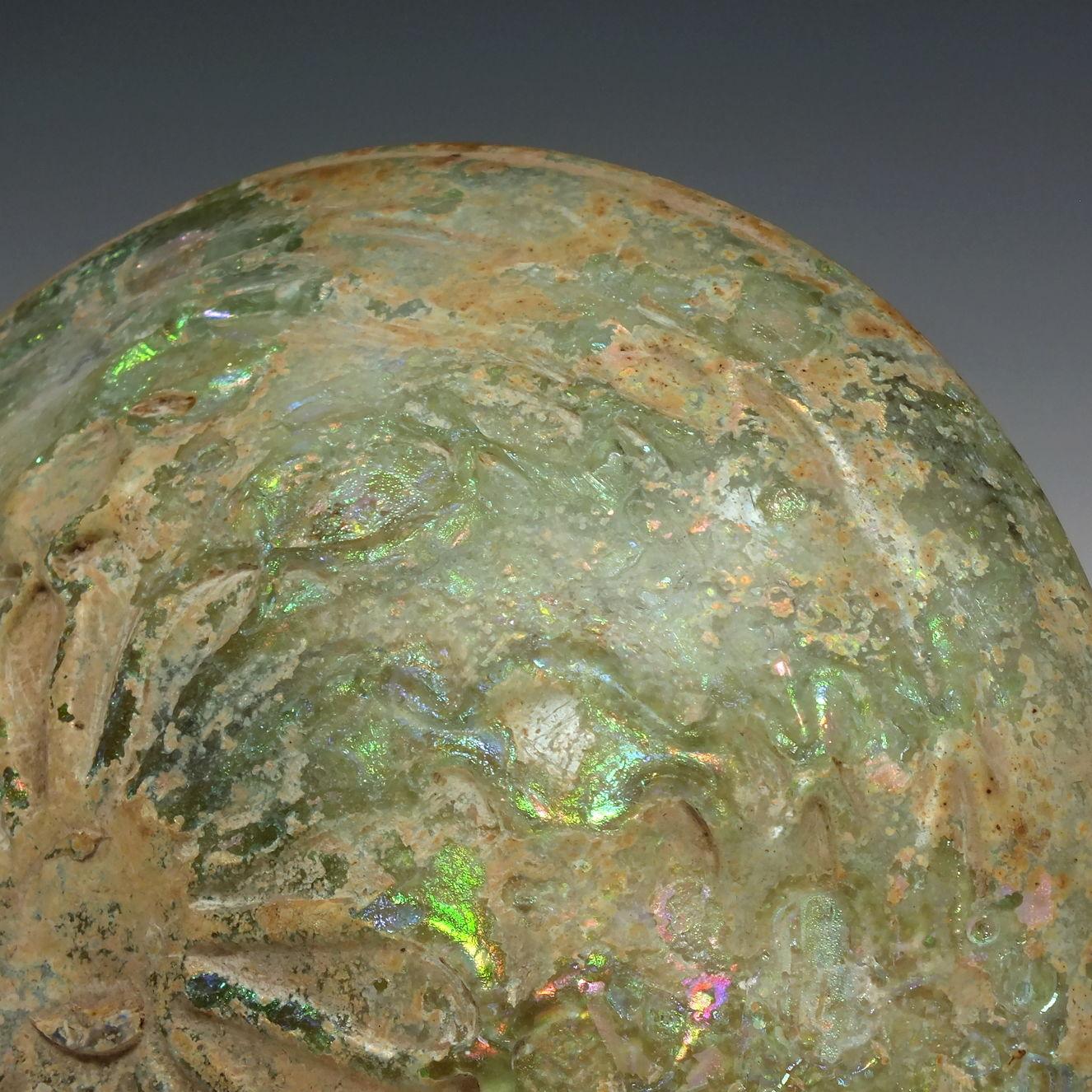 Rare Ancient Roman Glass Libation Bowl 1st, 3rd Century CE For Sale 2
