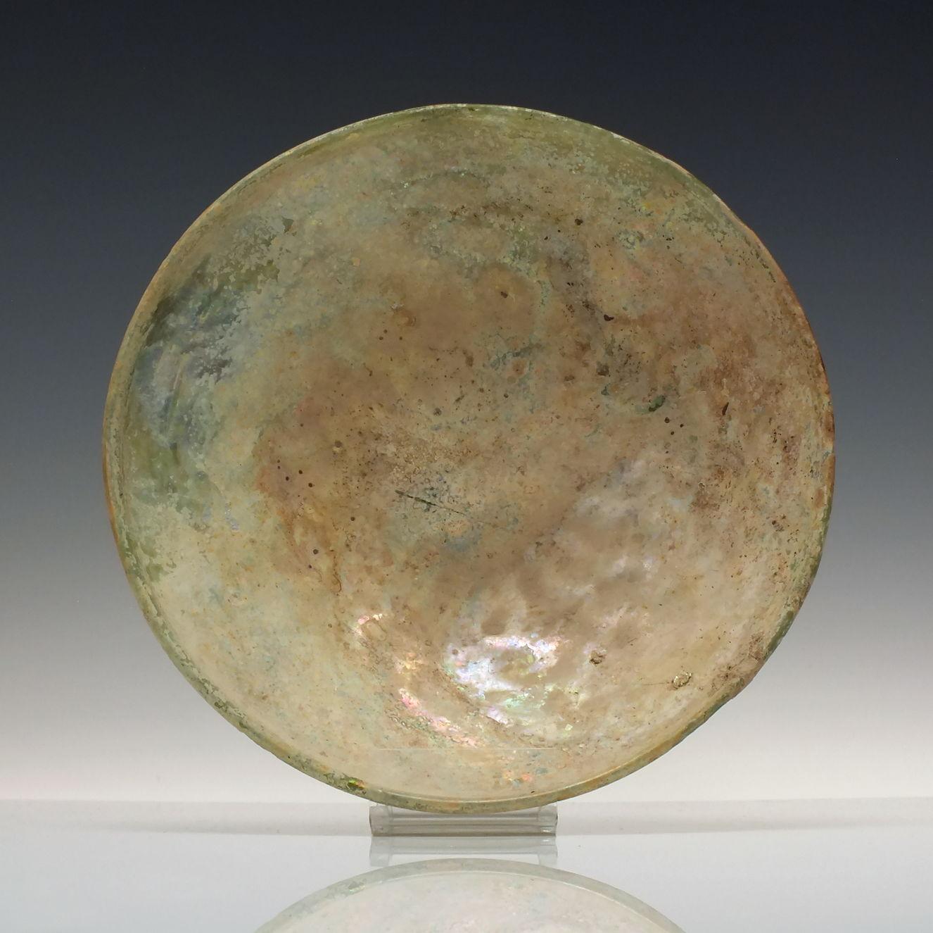 Rare Ancient Roman Glass Libation Bowl 1st, 3rd Century CE For Sale 3