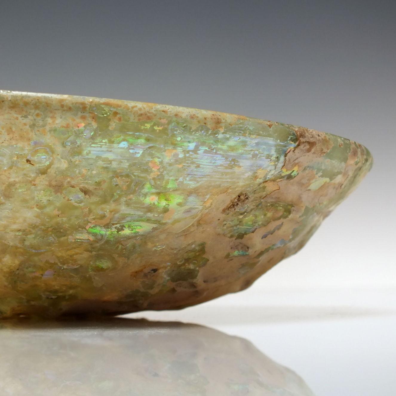 Rare Ancient Roman Glass Libation Bowl 1st, 3rd Century CE For Sale 4
