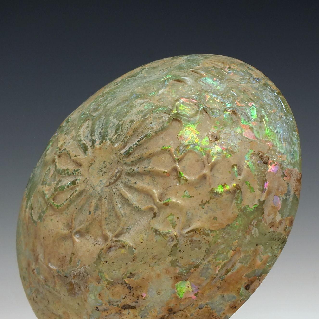 Blown Glass Rare Ancient Roman Glass Libation Bowl 1st, 3rd Century CE For Sale