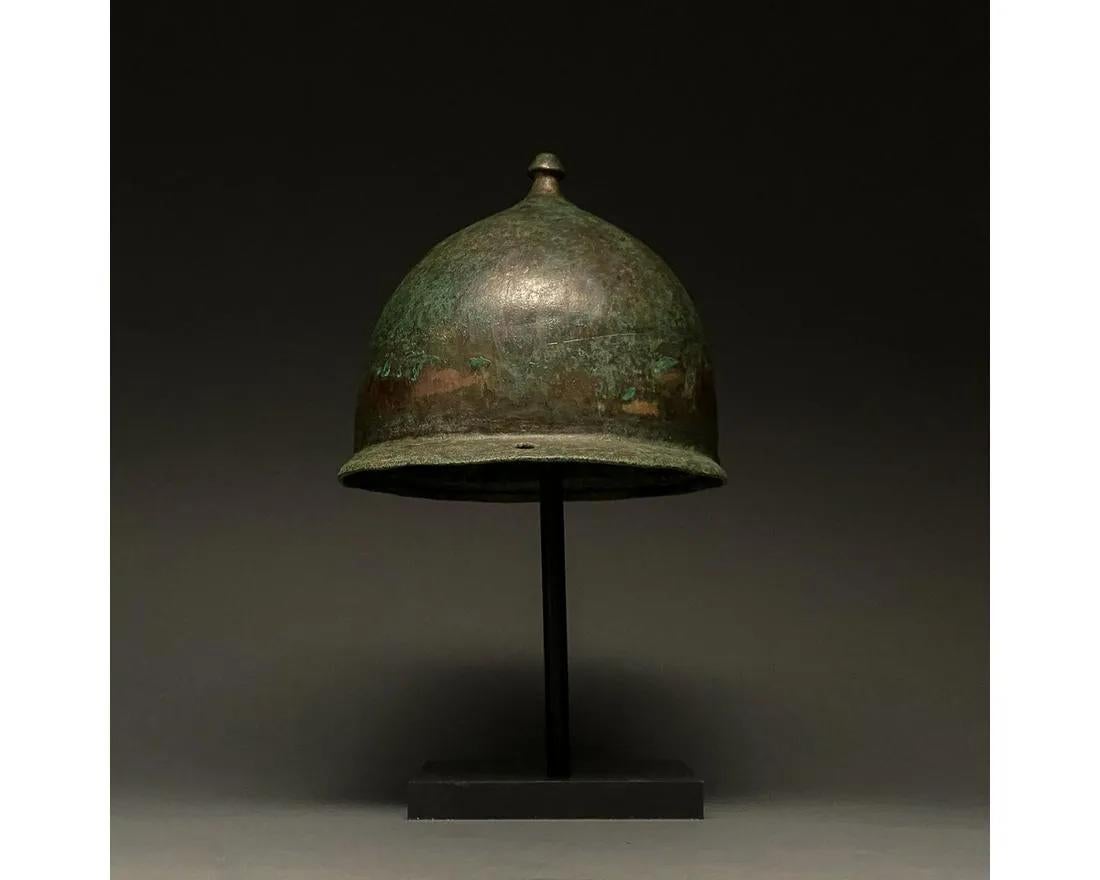 Italian Rare Ancient Roman Montefortino Gilded Helmet, XRF Tested