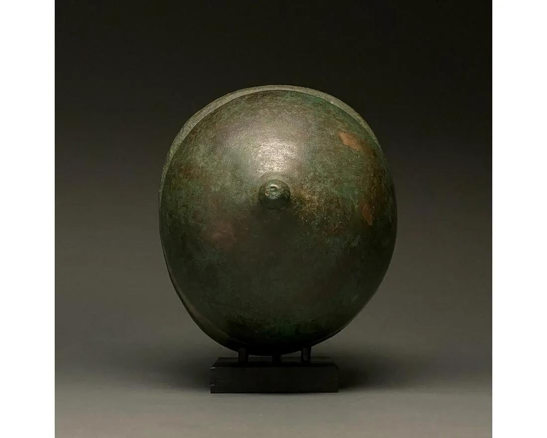 Cast Rare Ancient Roman Montefortino Gilded Helmet, XRF Tested