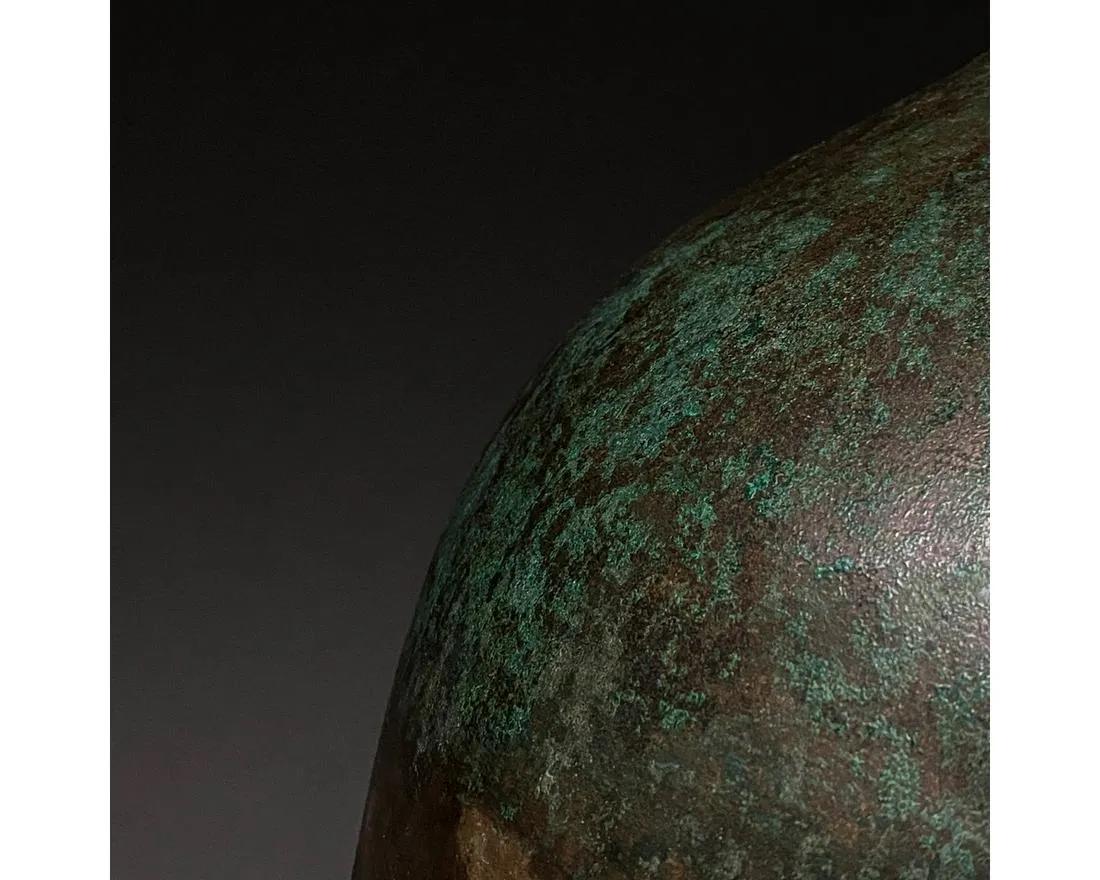 Bronze Rare Ancient Roman Montefortino Gilded Helmet, XRF Tested