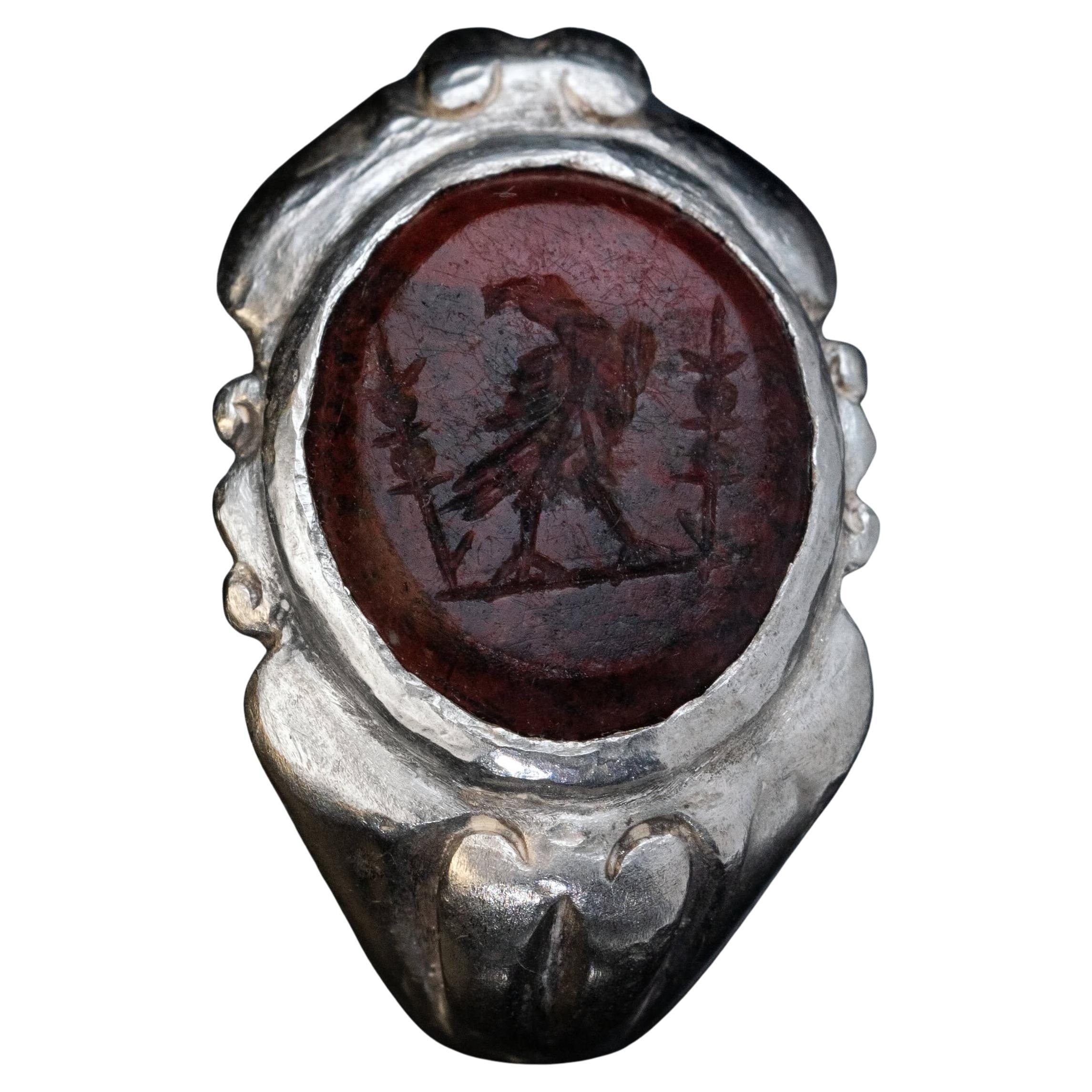 Rare Ancient Roman Silver Legionary Ring c. 300 AD