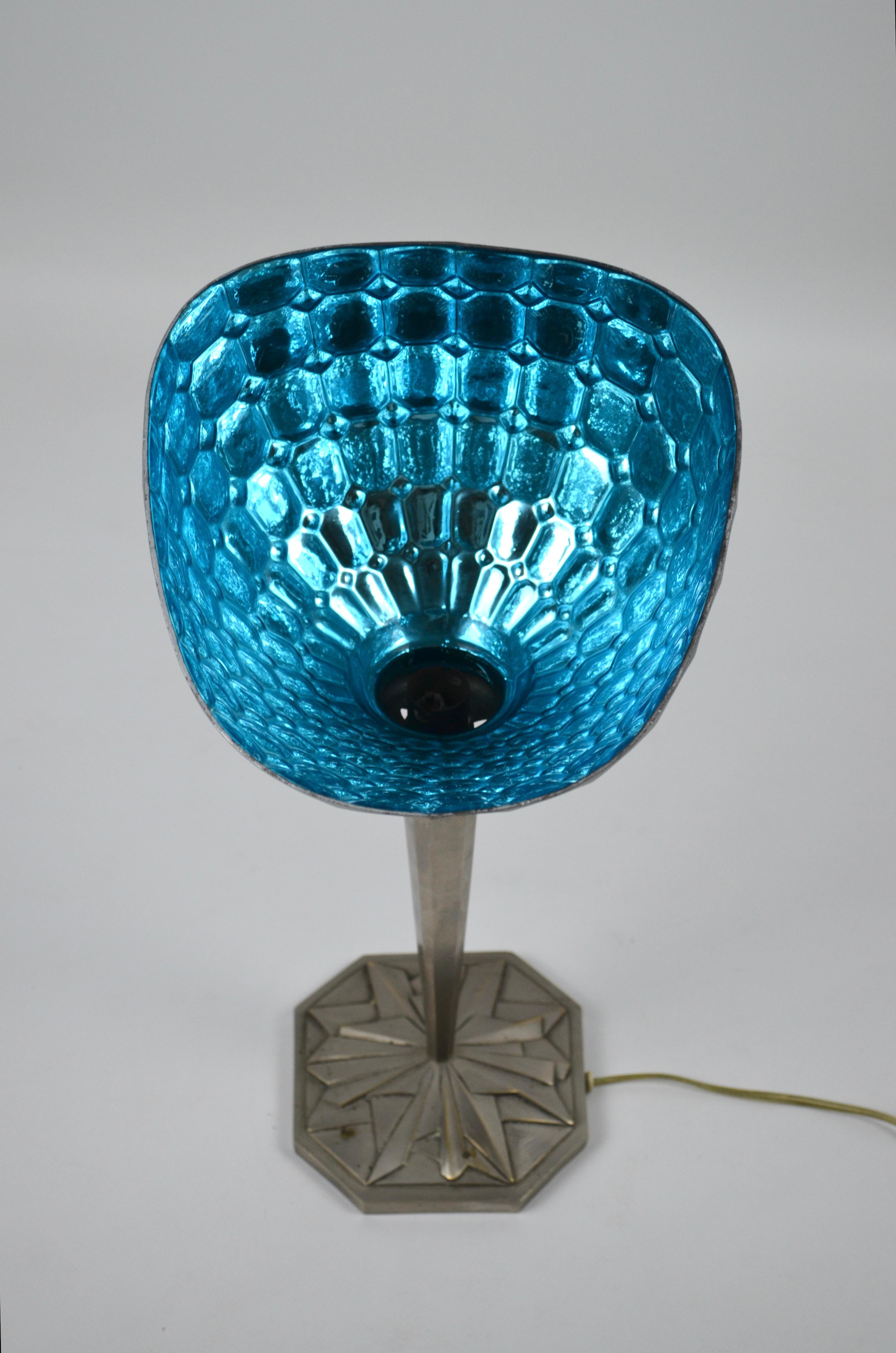 Rare and amazing art deco table Lamp Ilrin by L. Bosi & Cie, France, 20's For Sale 4