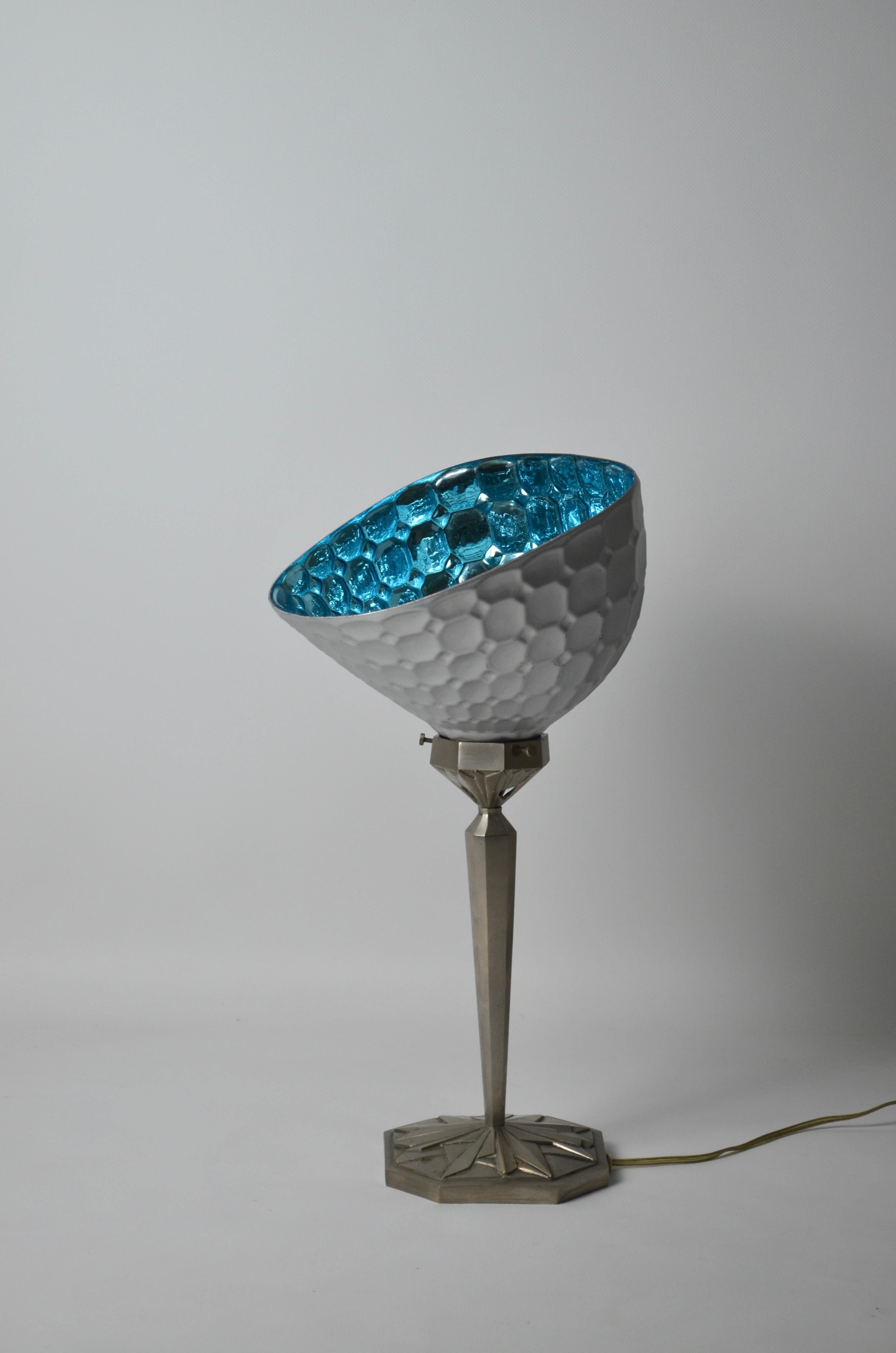 Rare et étonnante lampe de table Art déco Ilrin de L. Bosi & Cie, France, années 20 en vente 9