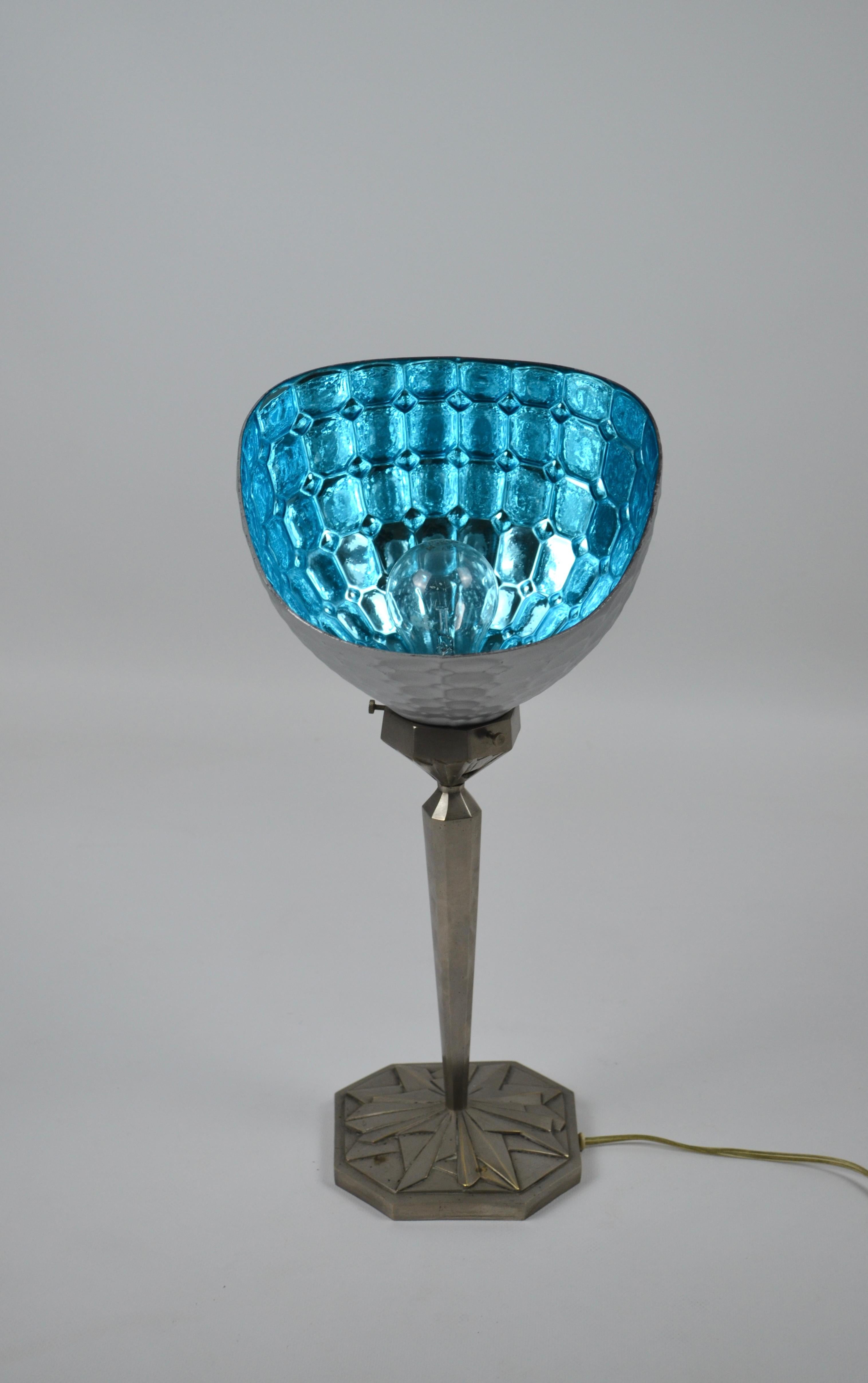 Art Deco Rare and amazing art deco table Lamp Ilrin by L. Bosi & Cie, France, 20's For Sale