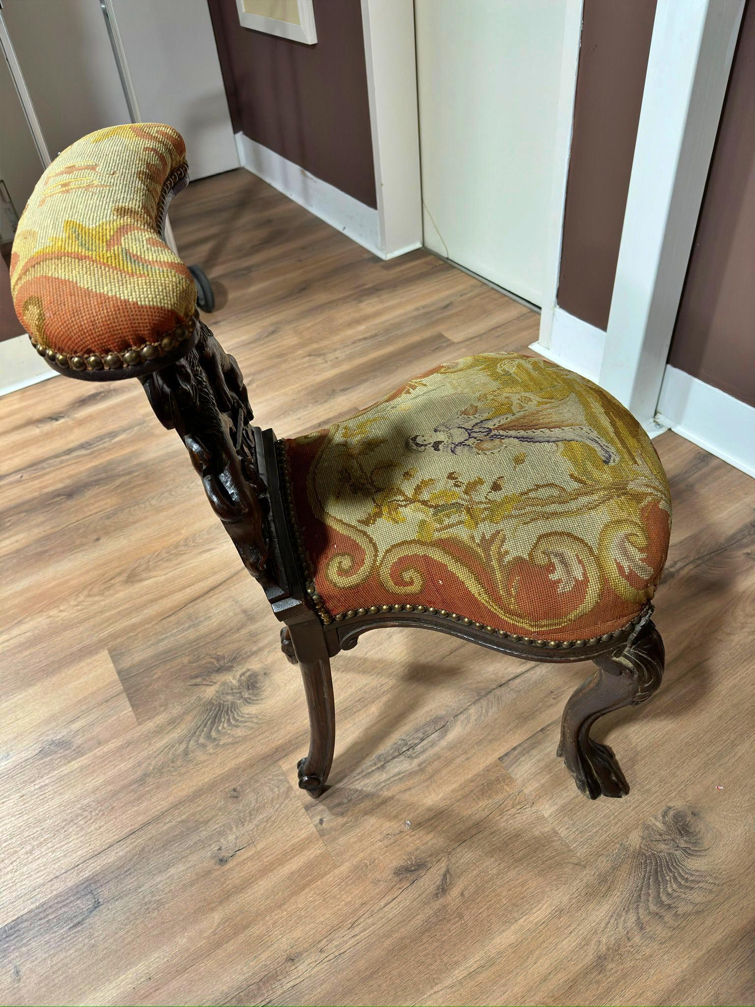 RARE and AMAZING CHAISE VOYEUSE England Circa 1860 19th Century In Good Condition For Sale In Madrid, ES