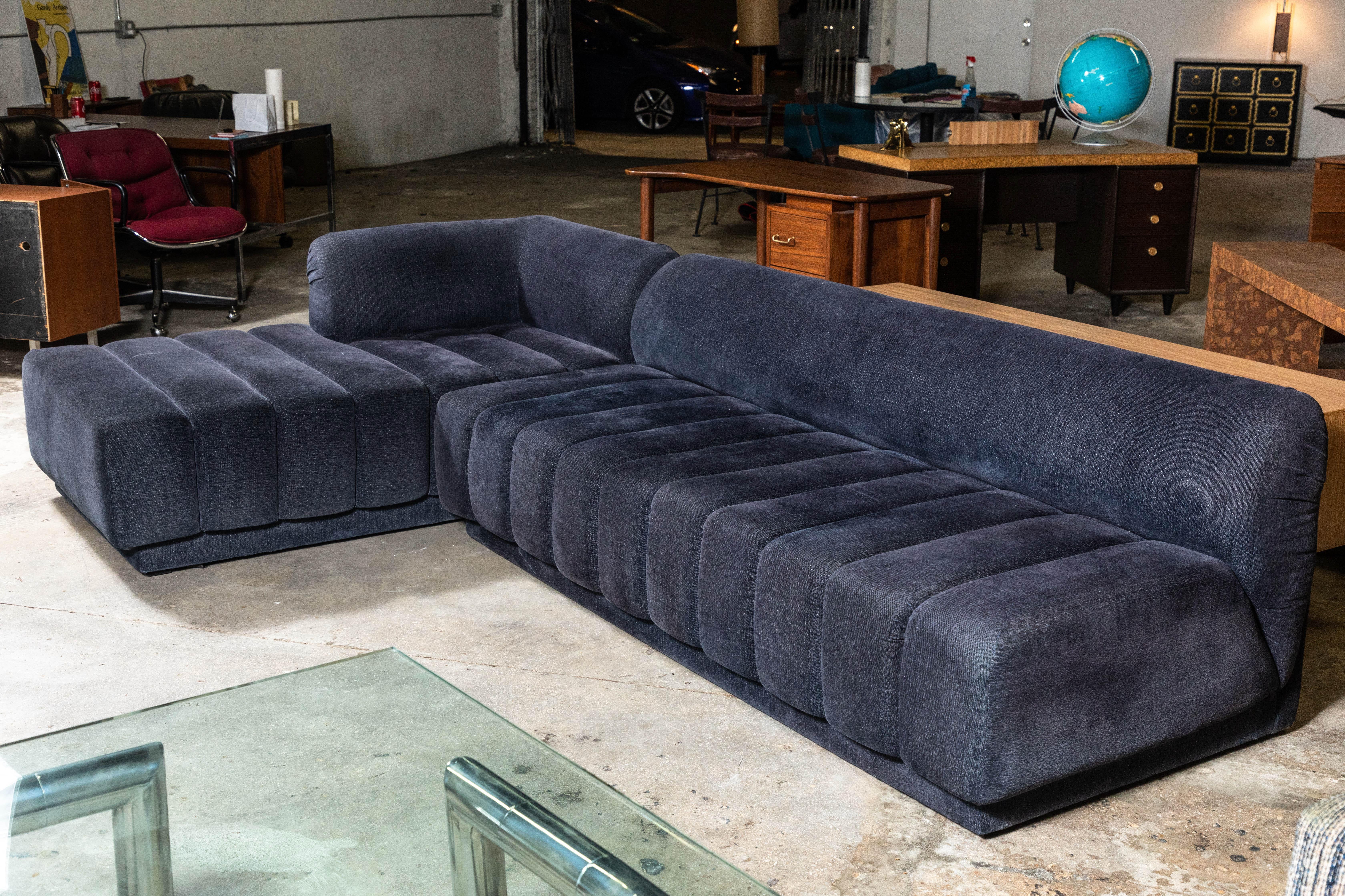 North American Rare and Amazing Designer Sectional Sofa by Directional, Dated 1987 For Sale