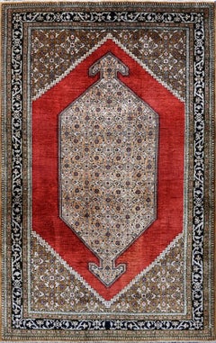 Rare and antique Oriental rug by silk - Pahlavi Shah Period - N° 1667