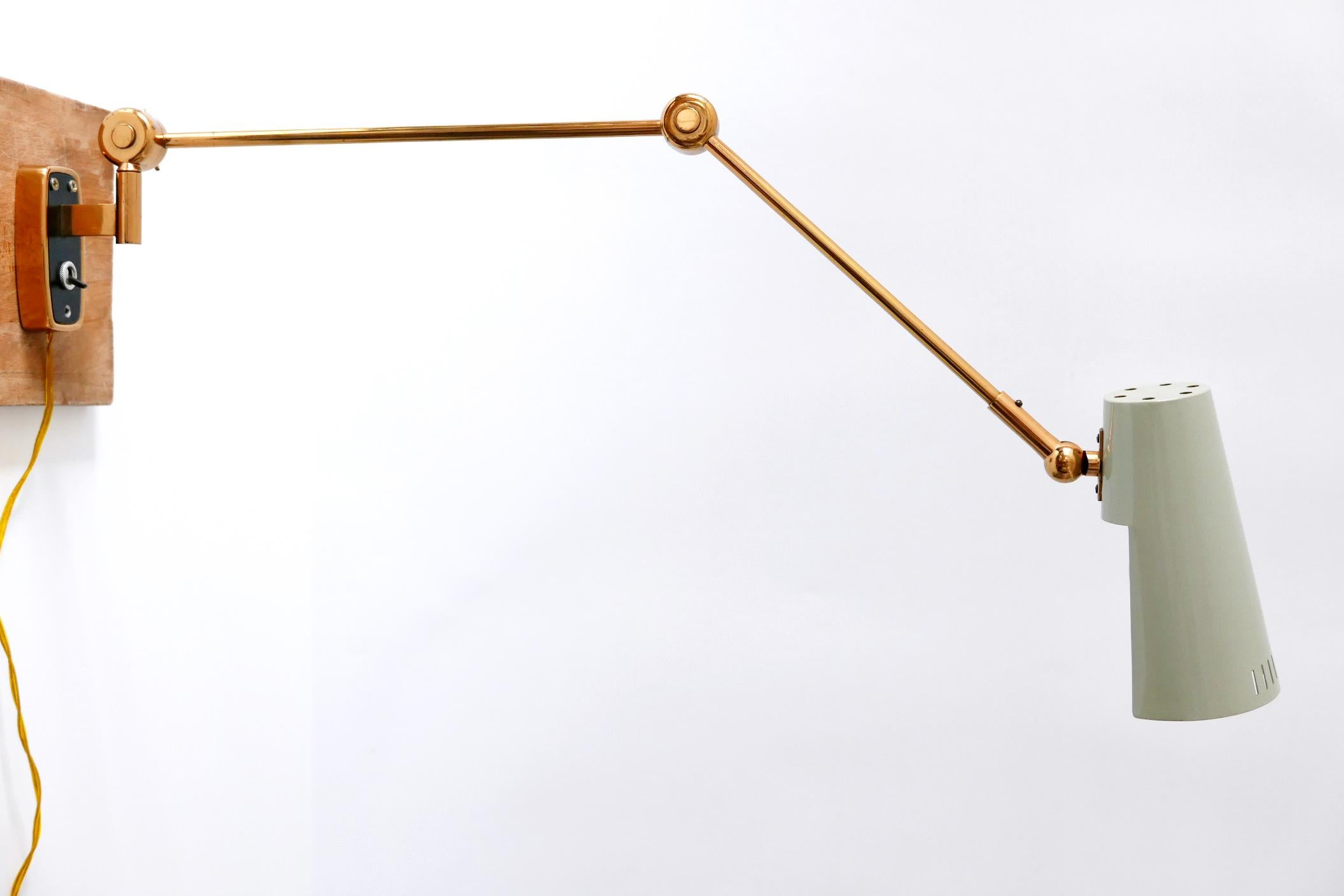Rare and Articulated Mid-Century Modern Wall Lamp by Stilnovo, 1950s, Italy 6