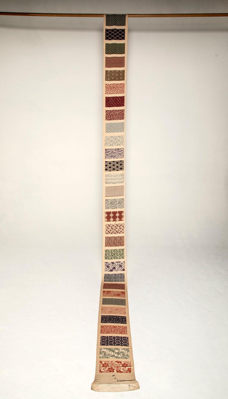 Rarest Cloth Rare and Beautiful Japanese Chirimen Silk Fabric Sampler '3rd of 4' For ...
