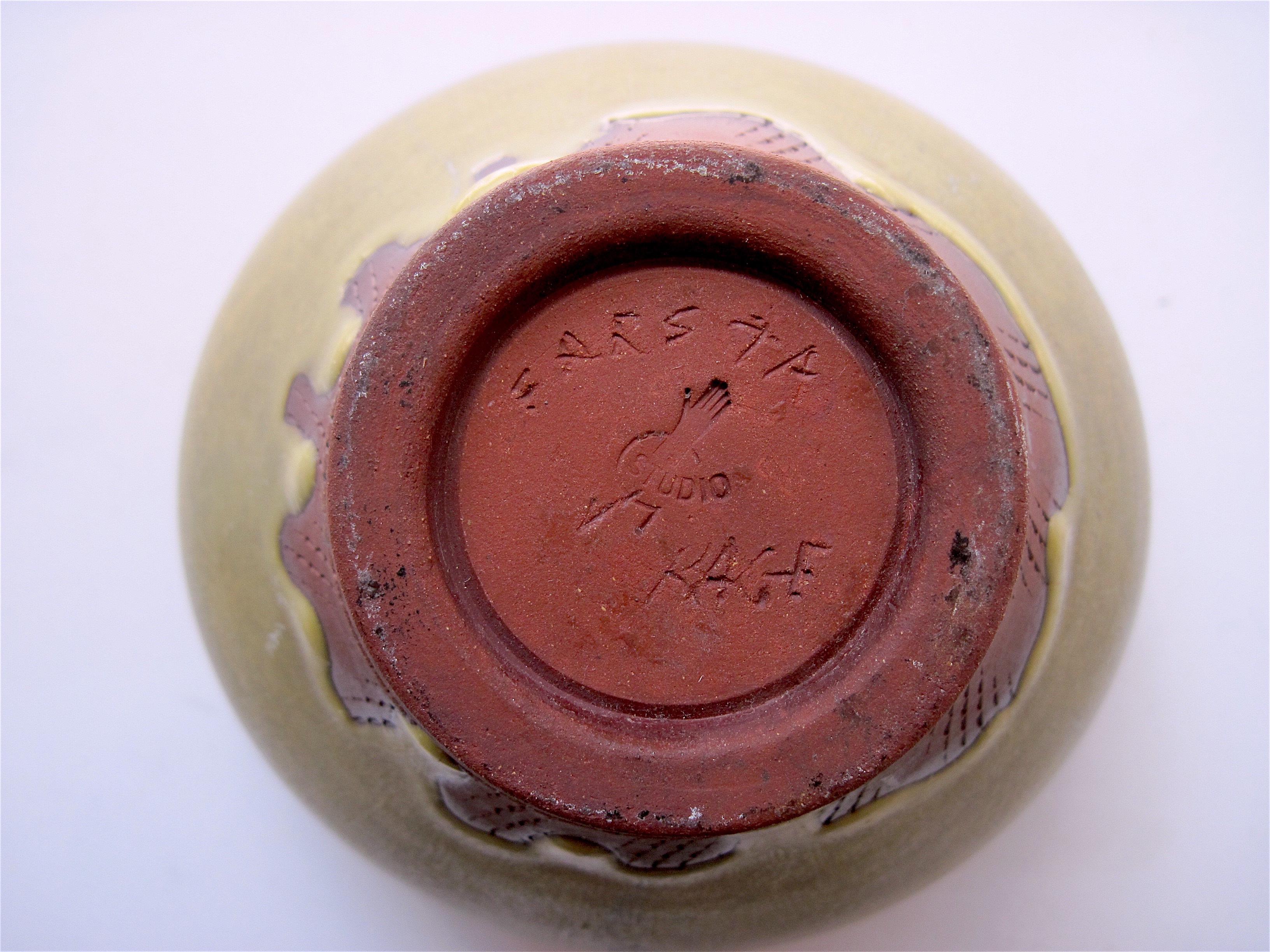 Mid-20th Century Rare and Beautiful Wilhelm Kage Farsta Bowl For Sale