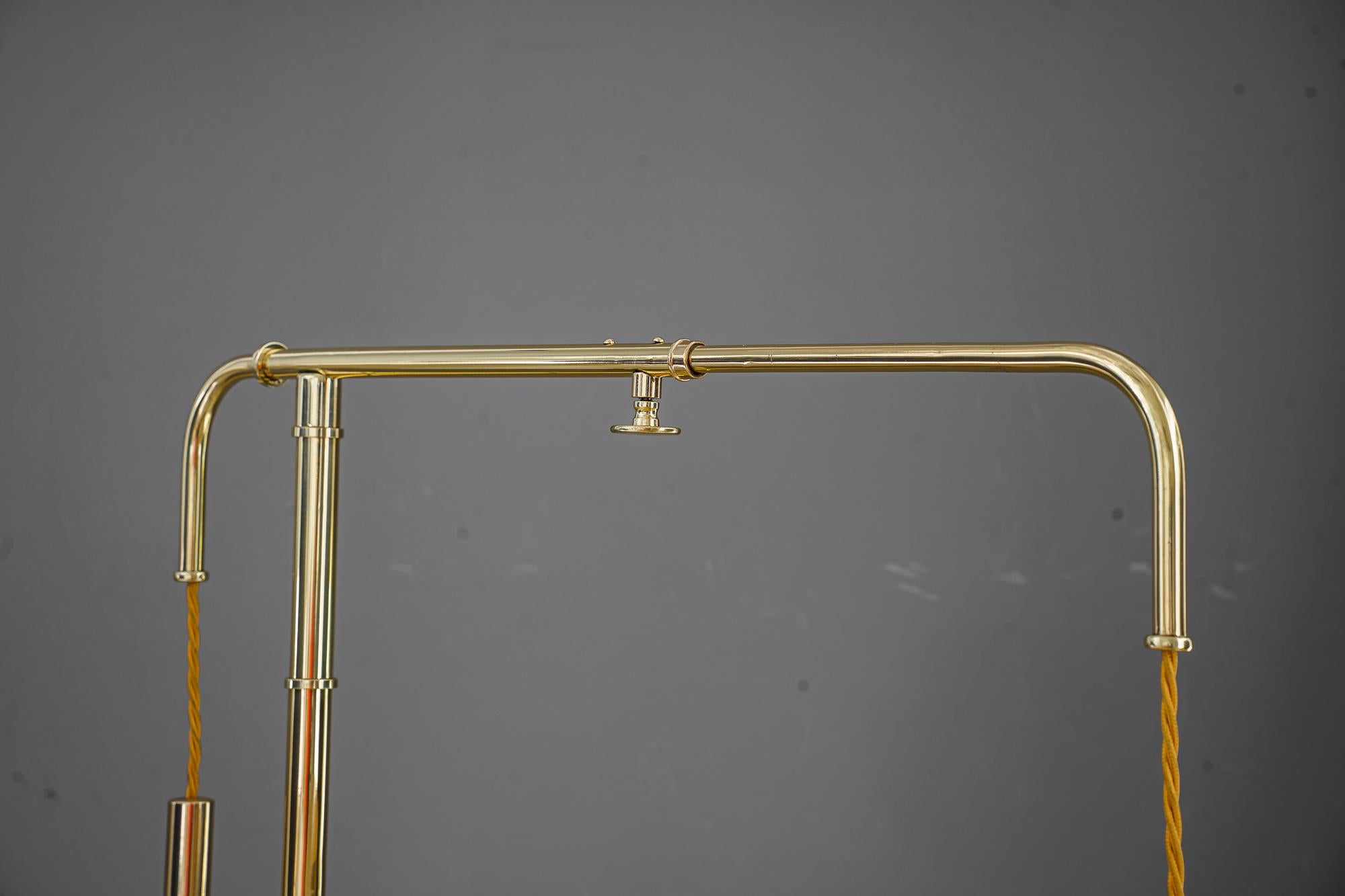 Rare and Big Adjustable Floor Lamp with Original Shade by Kalmar Around 1950s For Sale 3