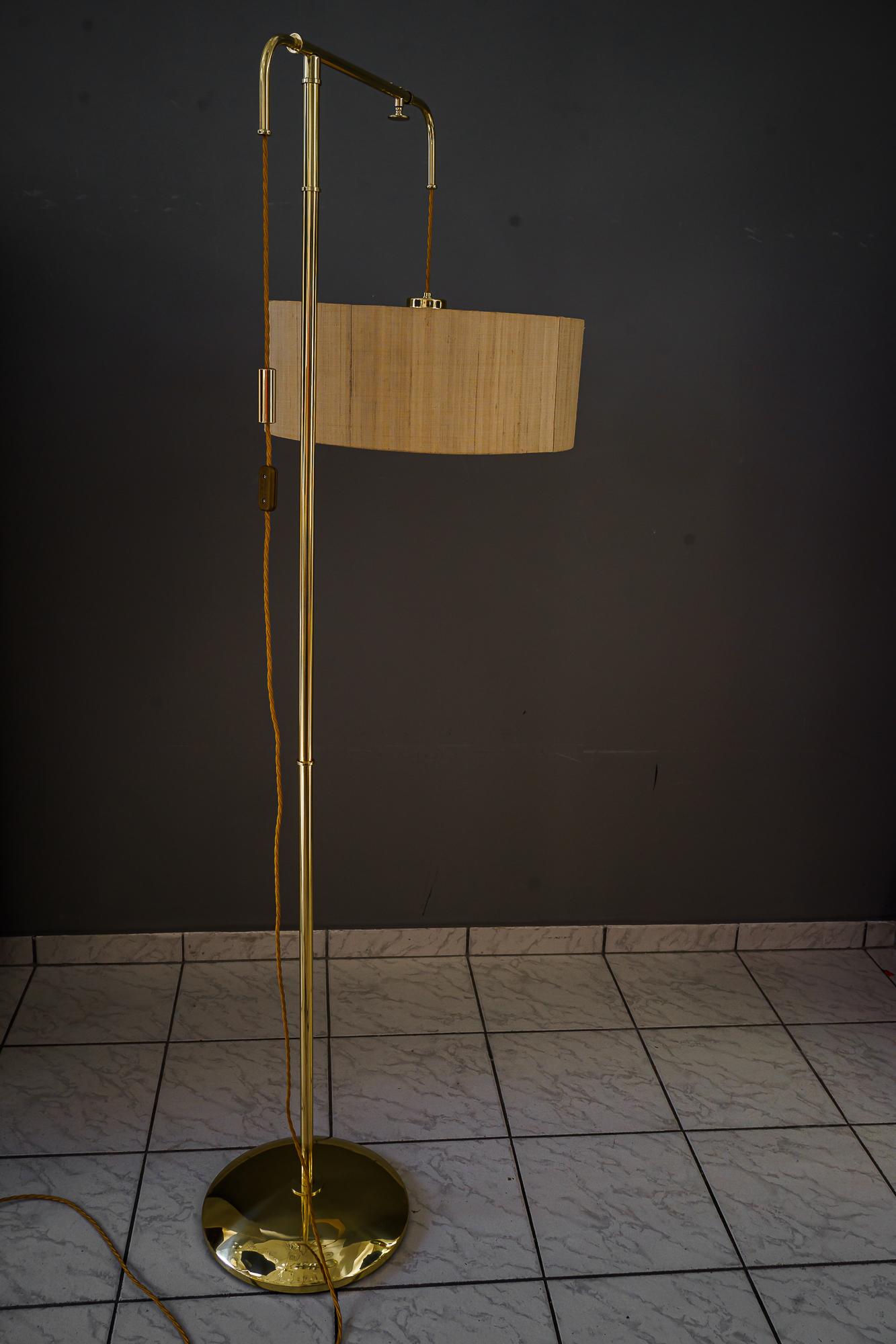 Rare and Big Adjustable Floor Lamp with Original Shade by Kalmar Around 1950s For Sale 10