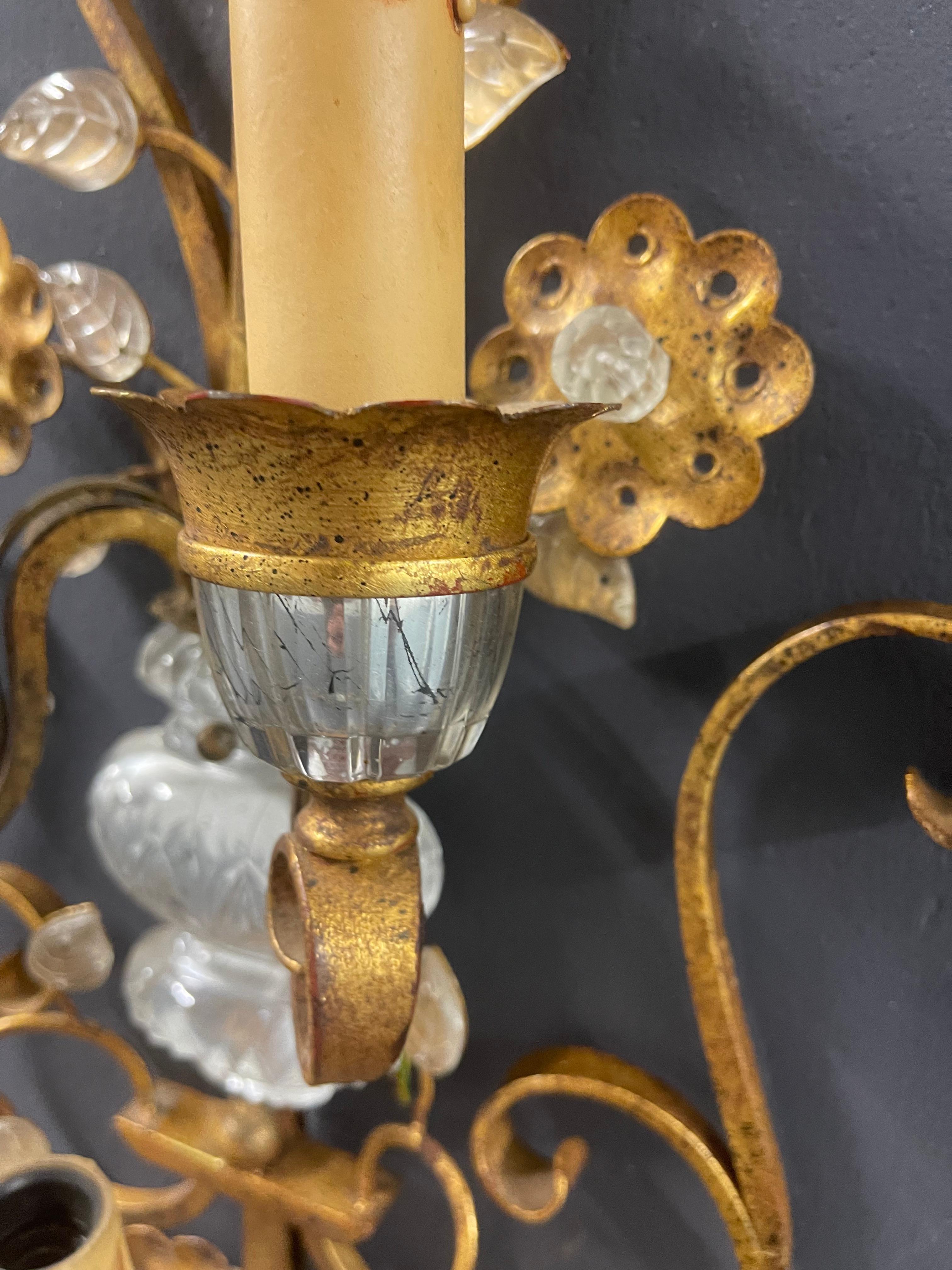 rare and breathtaking huge maison bagues wall sconces In Good Condition For Sale In Munich, DE