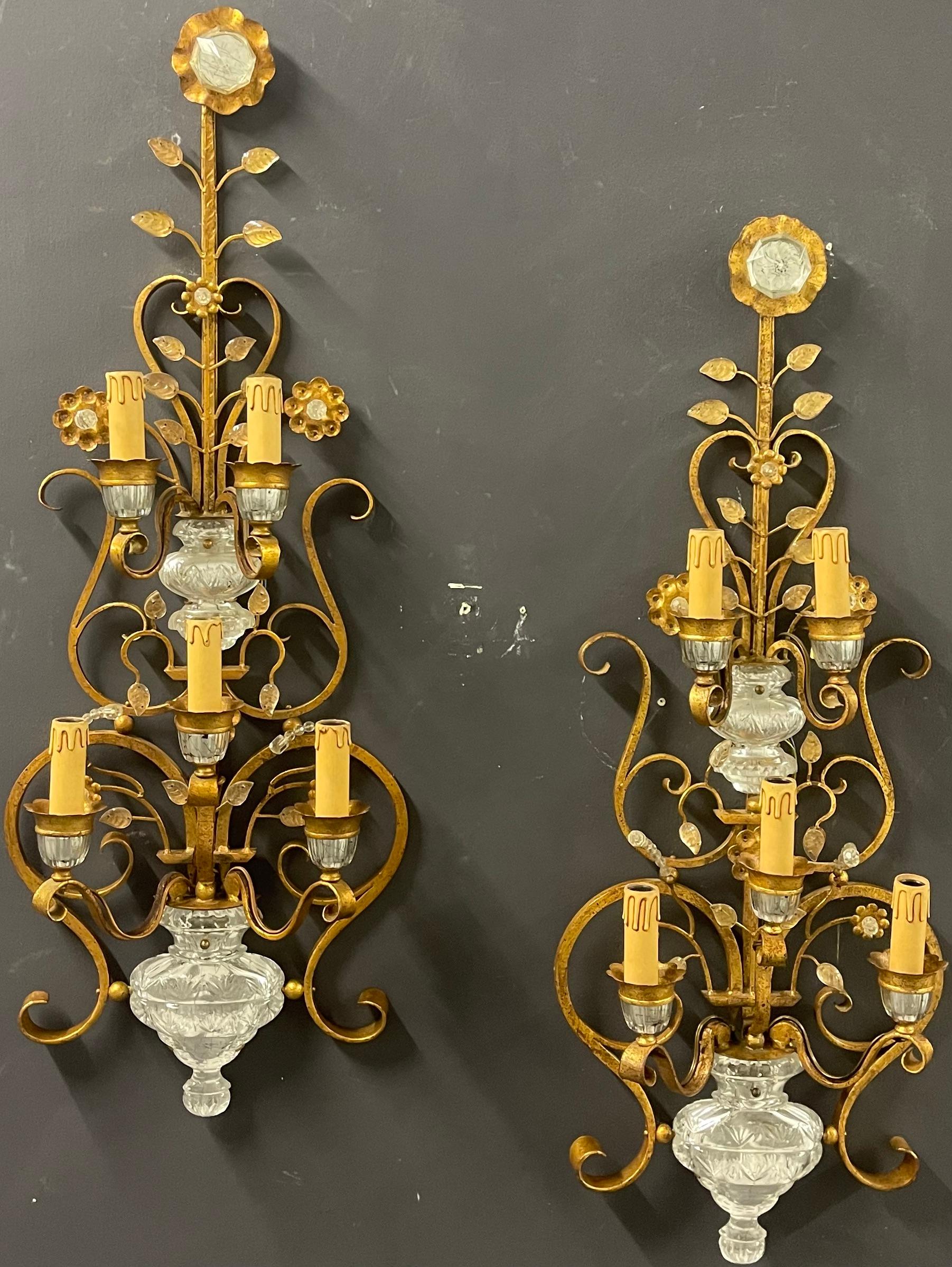 rare and breathtaking huge maison bagues wall sconces For Sale 1