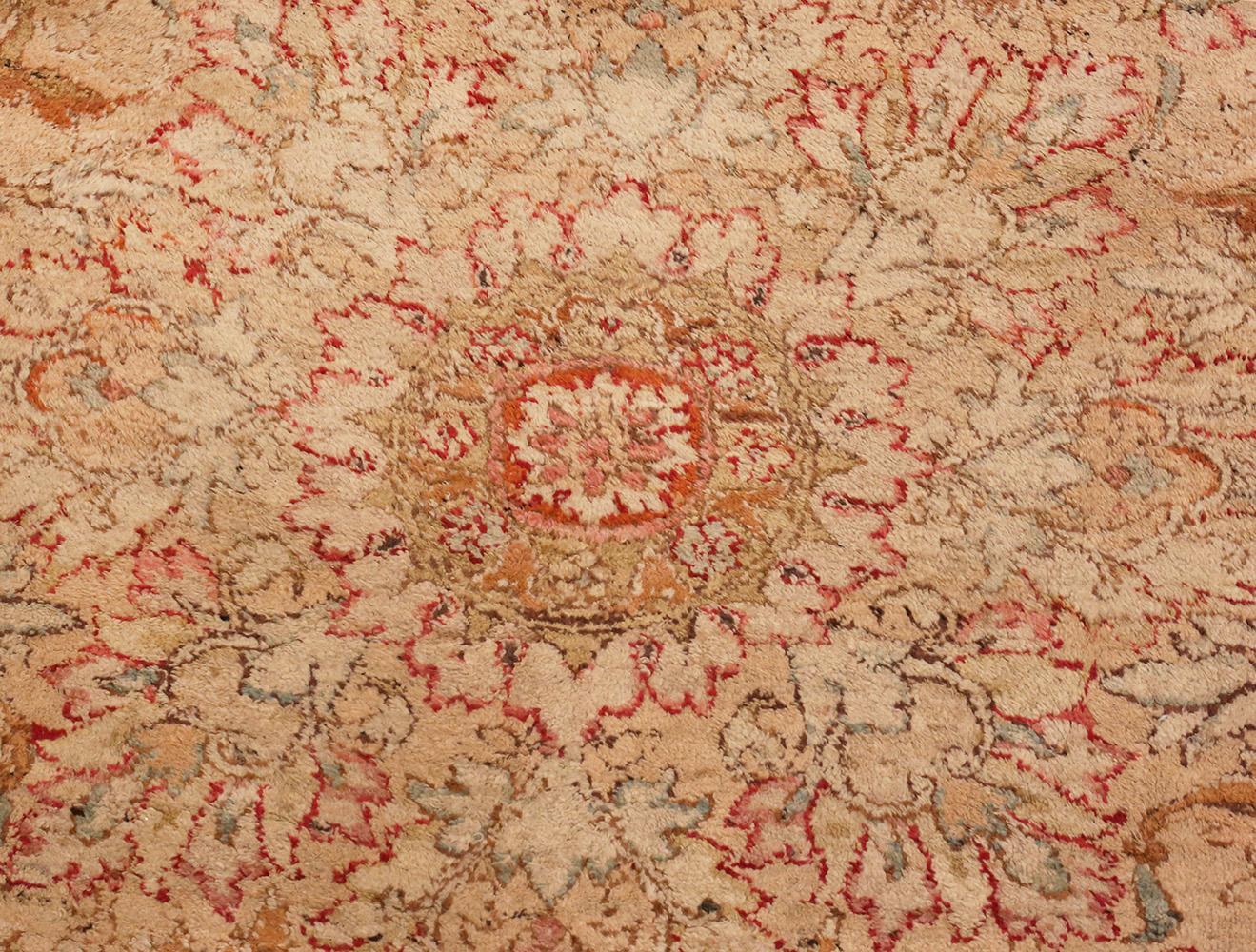 Hand-Knotted Large Antique Indian Agra Rug. Size: 10' 8