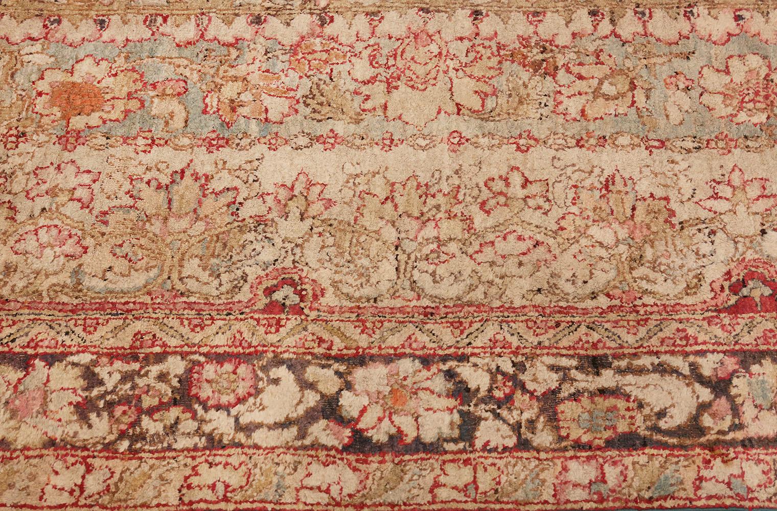 19th Century Large Antique Indian Agra Rug. Size: 10' 8