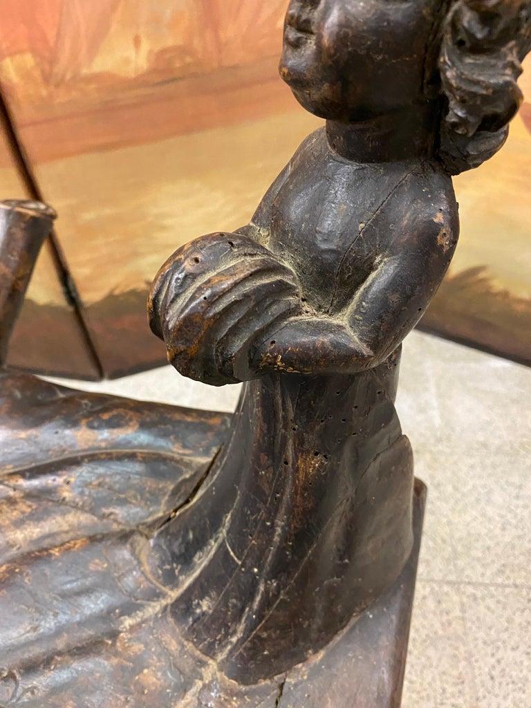 Raro e affascinante sgabello in legno, stile Luigi XIII, periodo Napoleone III in vendita 4