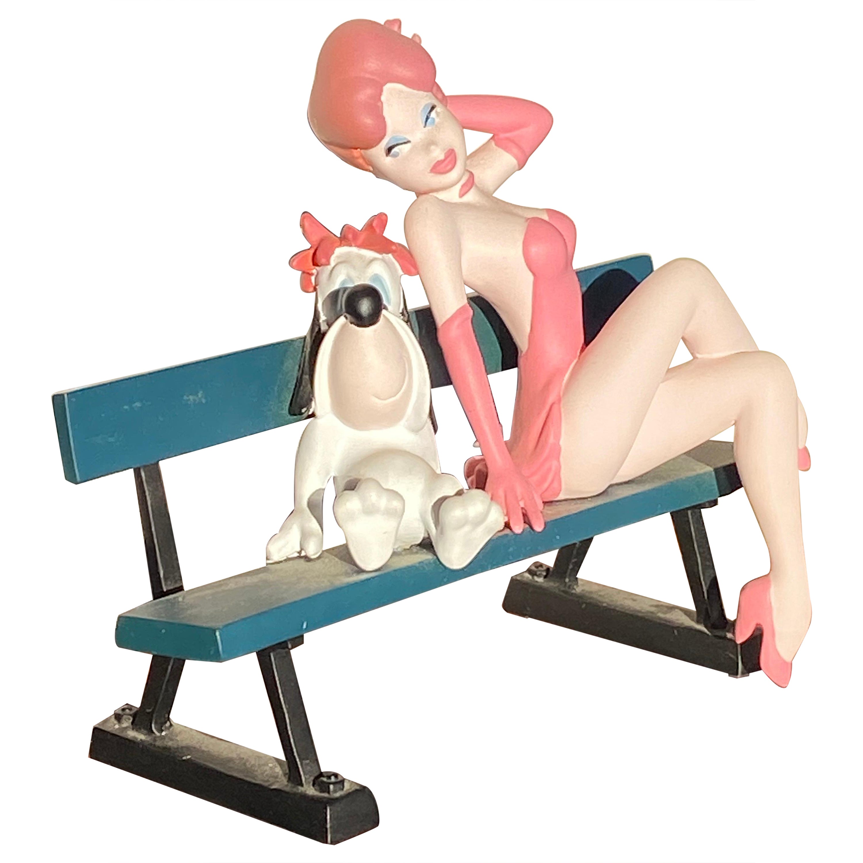 Statue de figurine rare et de collection Droopy et fille par Demons & Merveilles en vente
