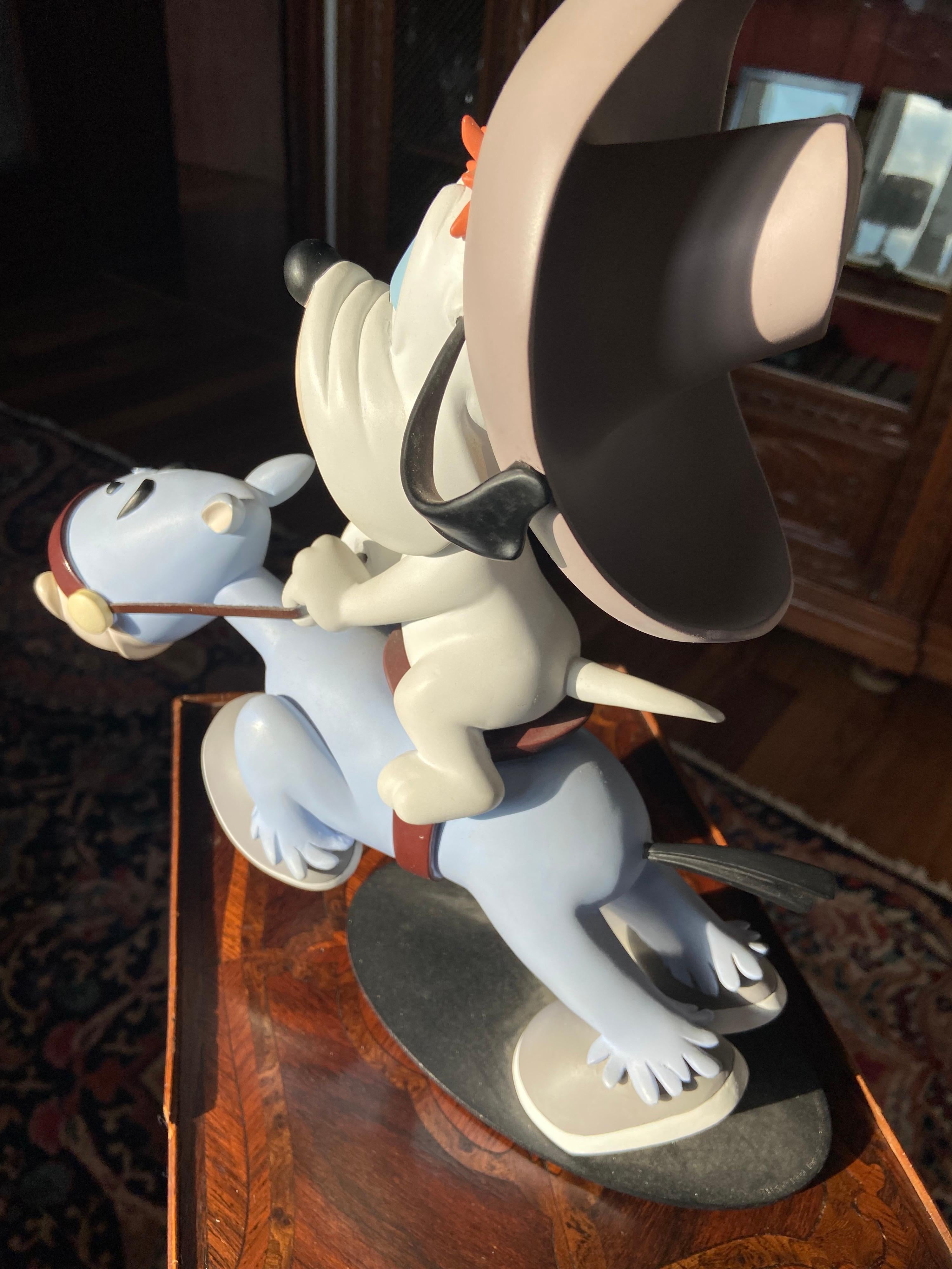 American Rare and Collectable Droopy Riding a Horse Statuette by Demons & Merveilles  For Sale