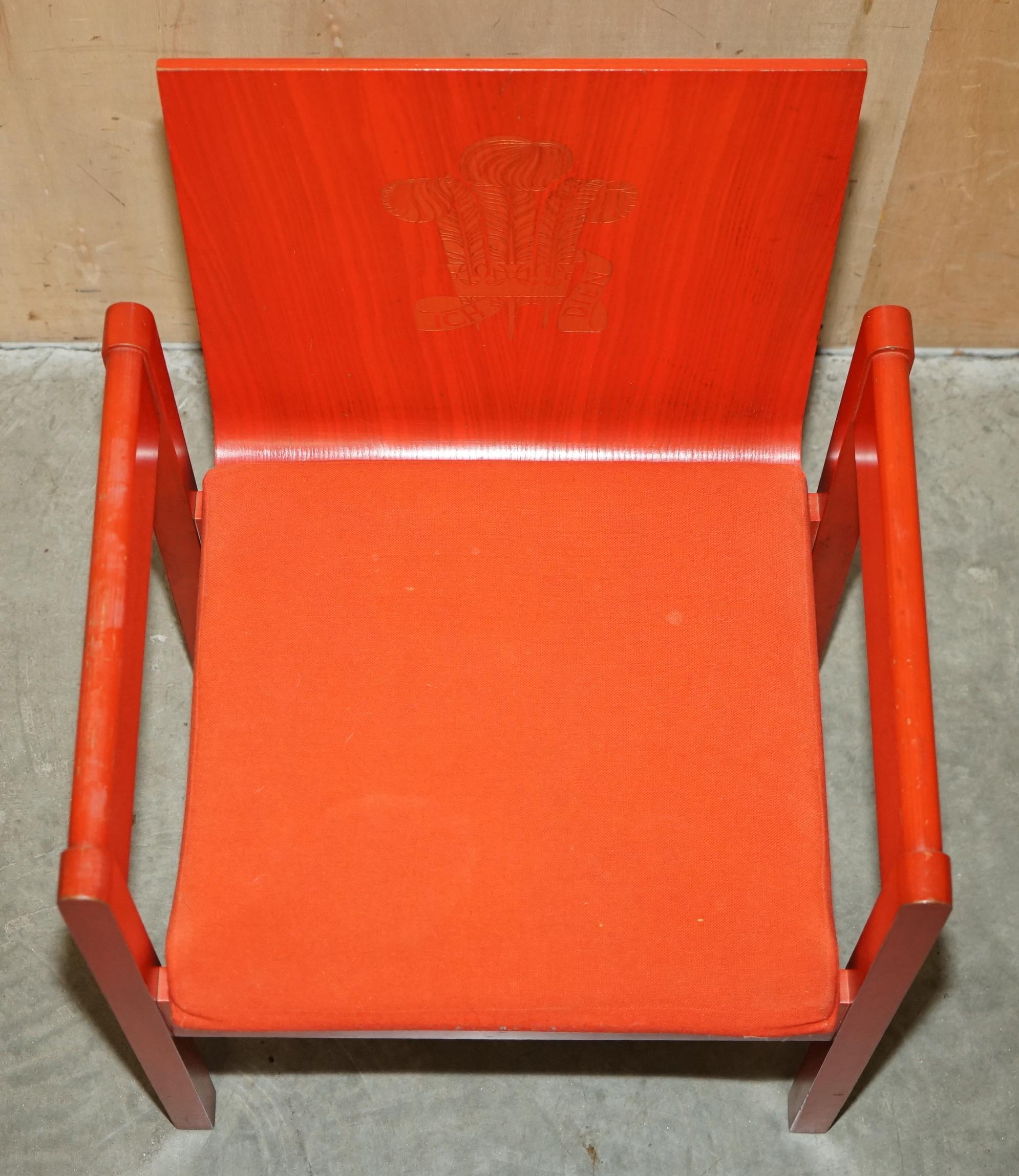 Mid-20th Century RARE AND COLLECTABLE ViNTAGE 1969 PRINCE CHARLES INVESTITURE ARMCHAIR For Sale